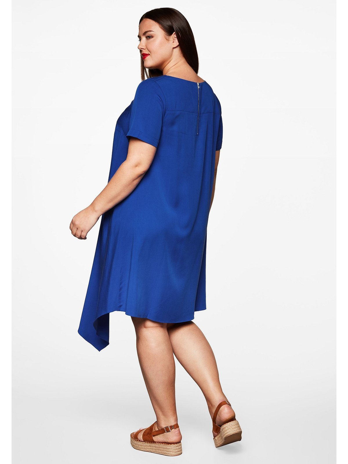Damen Kleider Sheego Blusenkleid Kleid mit Zipfel
