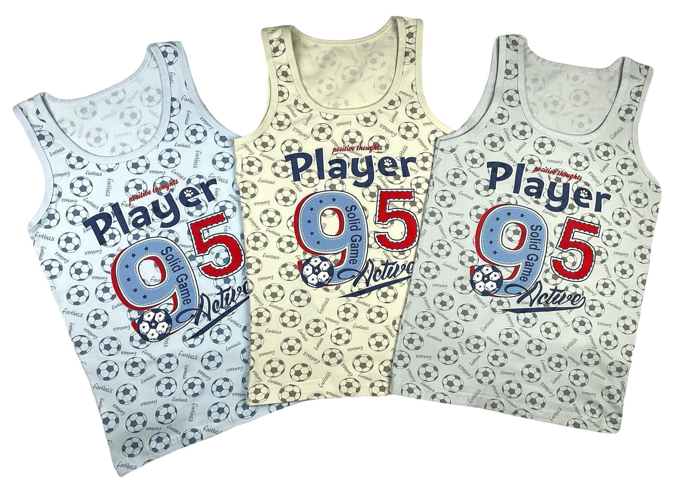 LOREZA Unterhemd 5er Set Jungen Unterhemden - Player - Bunt (Spar-Packung, 5-St., 5er Pack) – Bild 2 von 5