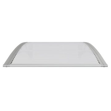 vidaXL Markise Türvordach Grau und Transparent 80x100 cm Polycarbonat