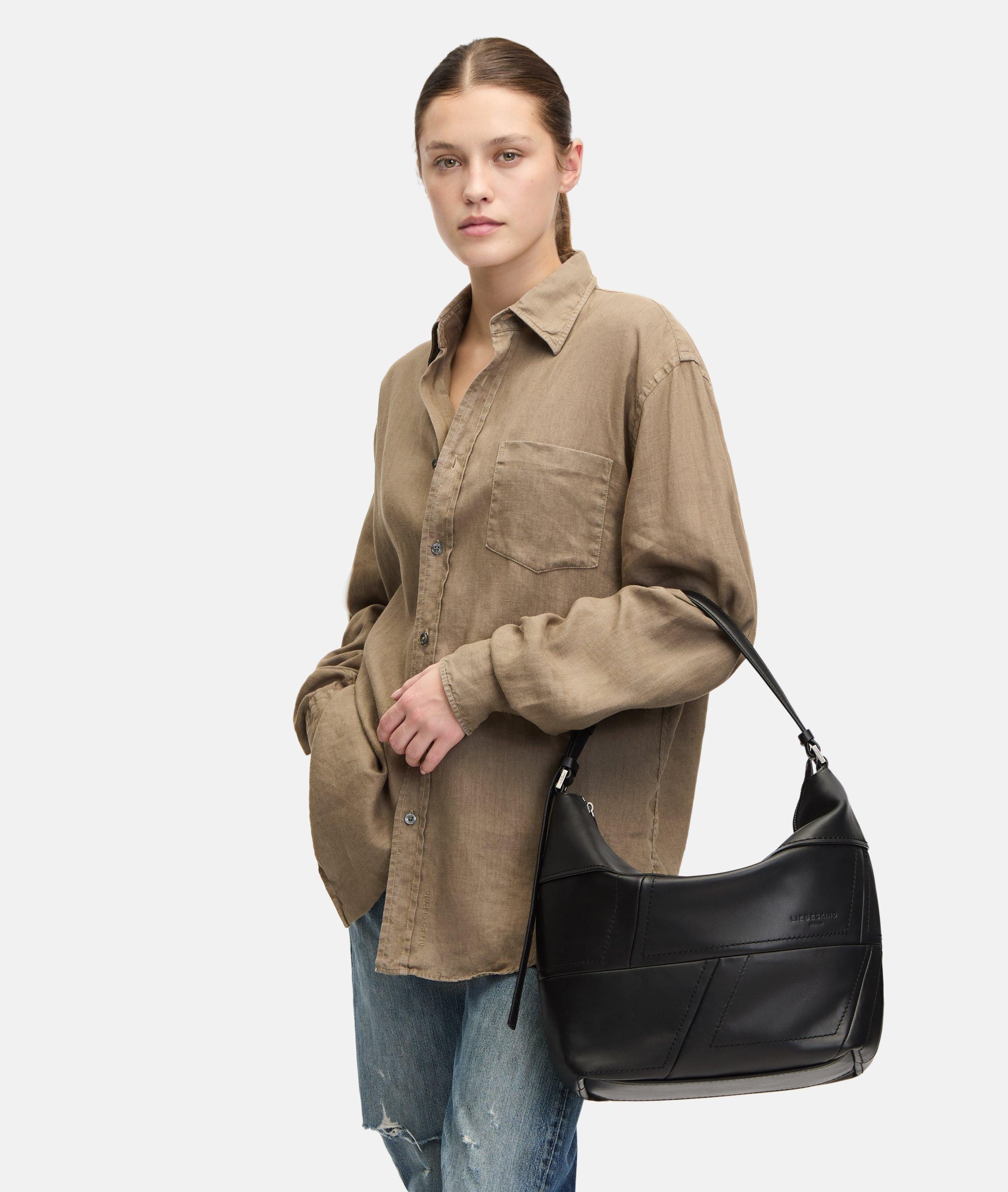Liebeskind Berlin Schultertasche Edda Hobo M, Geräumige Hobo-Bag aus Nappaleder