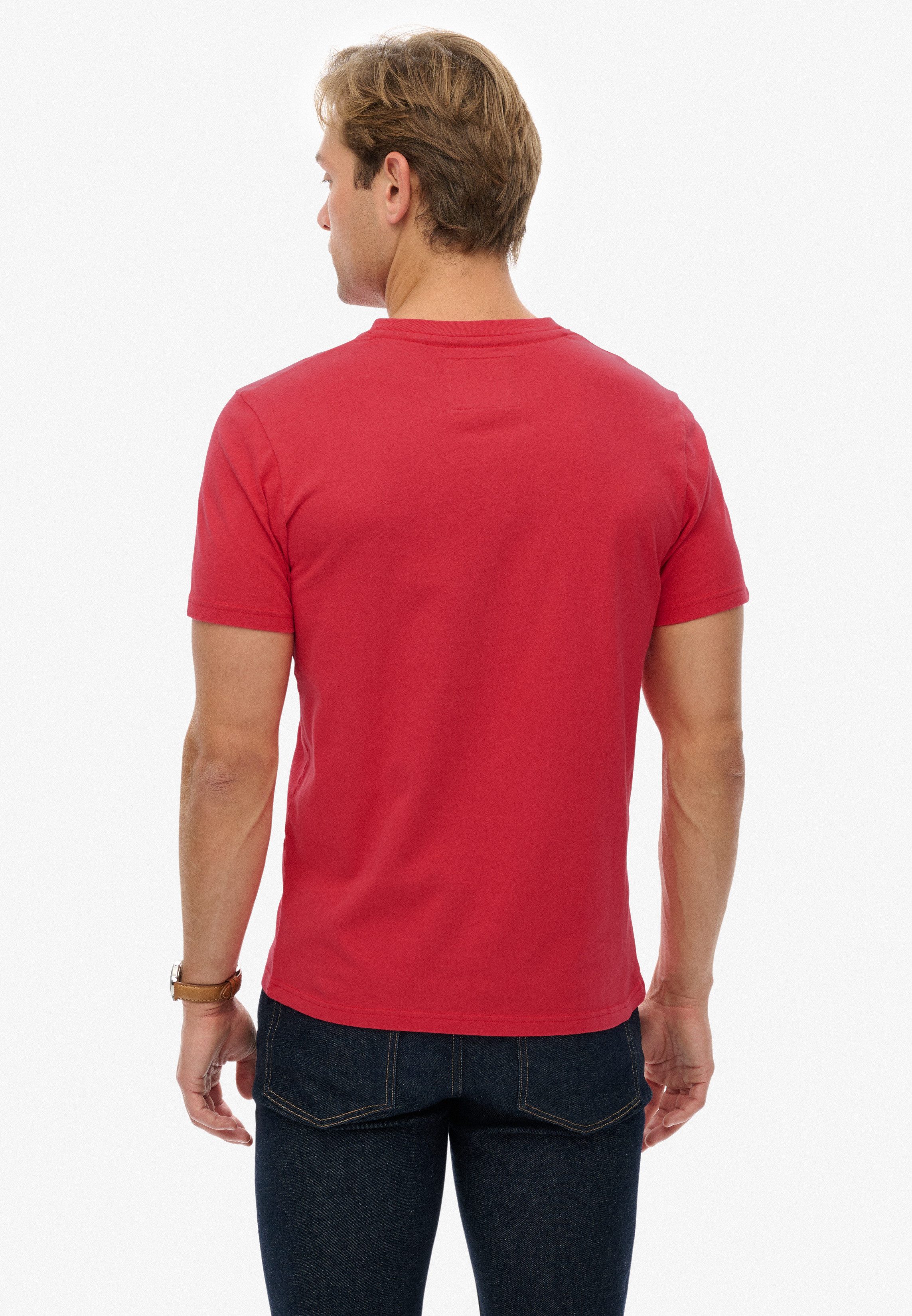 Superdry Rundhalsshirt VL CLASSIC TEE Regular Fit, aus Materialmix mit Baumwolle