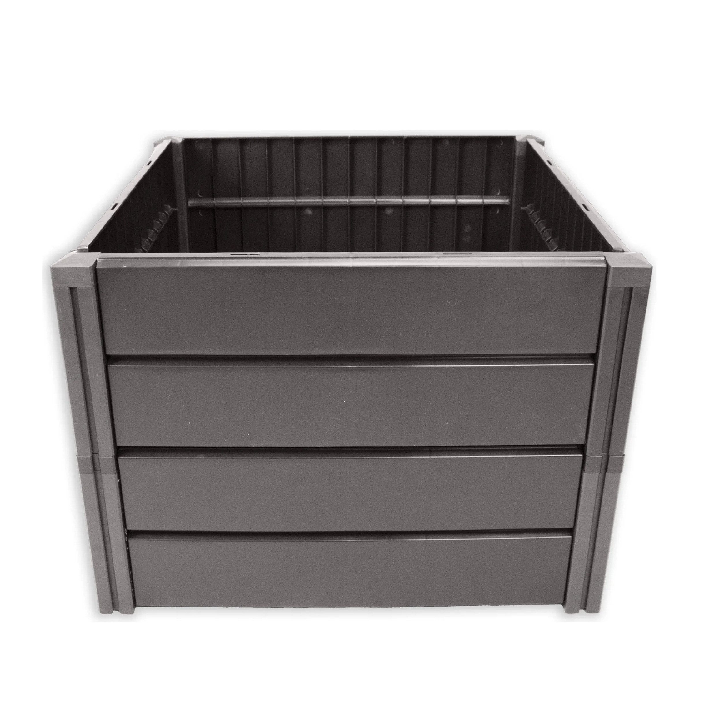 KHW Hochbeet Hochbeete-Kit, Demeter M, platzsparend, 82x82x61 cm - 336 Liter, ideal für Urbane Gärten, fördert gesunde Ernten, Made in Germany