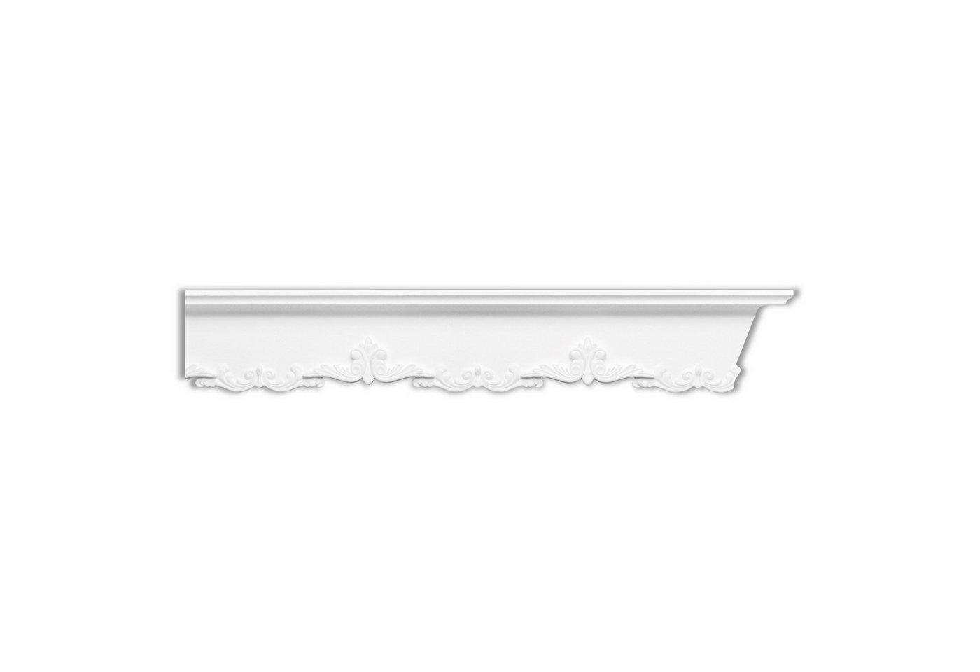 Homestar Zierleiste Victoria (65 x 95 mm), Länge 2m, LED-fähig, zum kleben, Styropor, zur Verzierung von Wohn- und Gewerberäumen