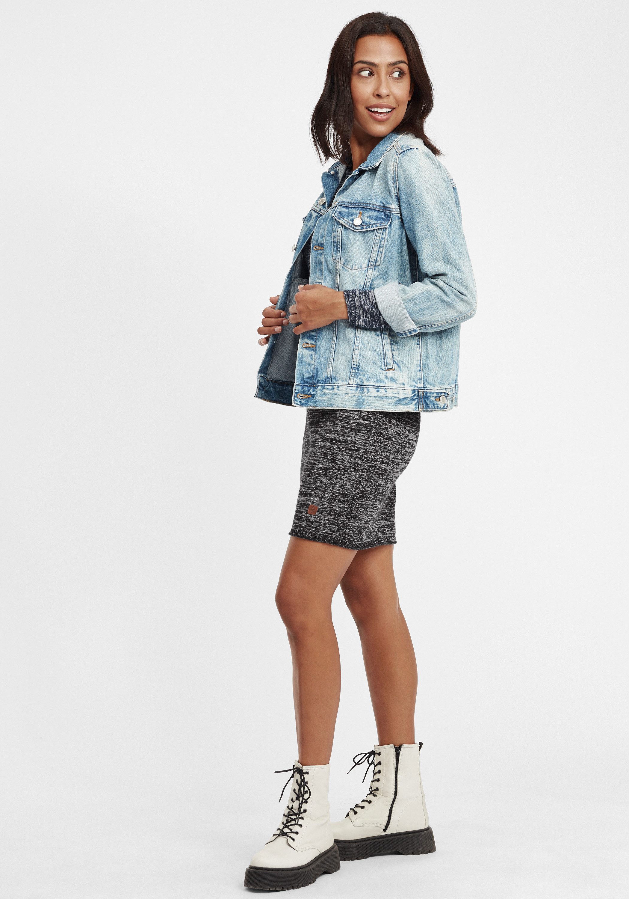 OXMO Strickkleid OXDanielle Kleid mit Rollkanten günstig online kaufen