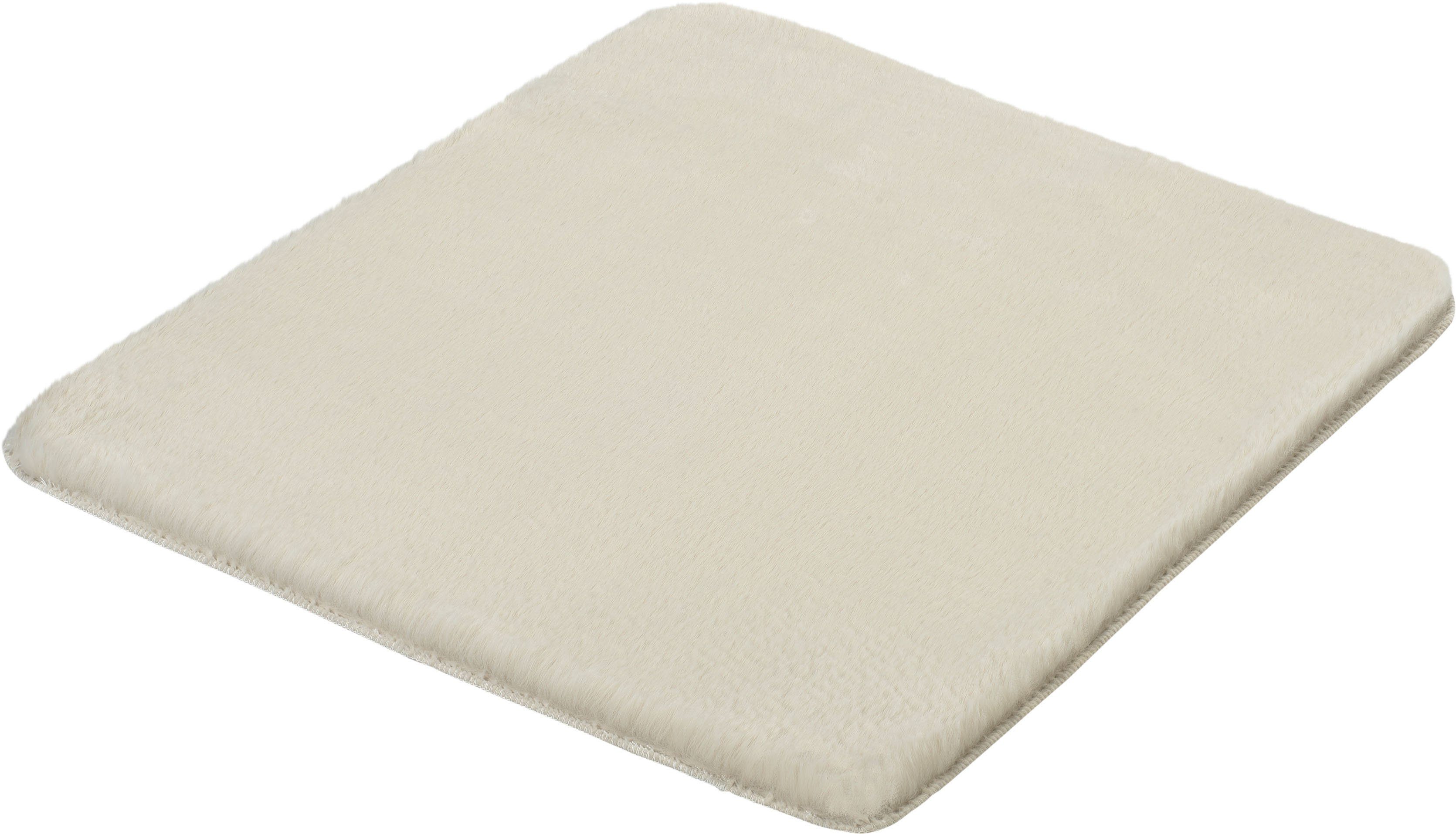 Kleine Wolke Badematte Cony, Badvorleger, Badezimmer Teppich, Höhe 25 mm, rutschhemmend beschichtet, fußbodenheizungsgeeignet, Polyester, rechteckig, Badteppich, Fell-Optik, Uni Farben, besonders weich & kuschelig