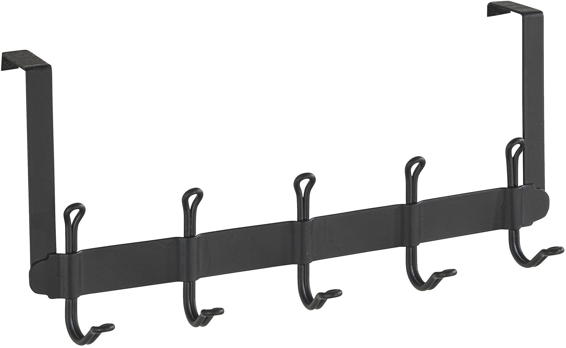 WENKO Türhaken Modell Nostalgie, Türen, Türgarderobe, Hakenleiste mit 5 Haken, für einen Türfalz von 2 cm