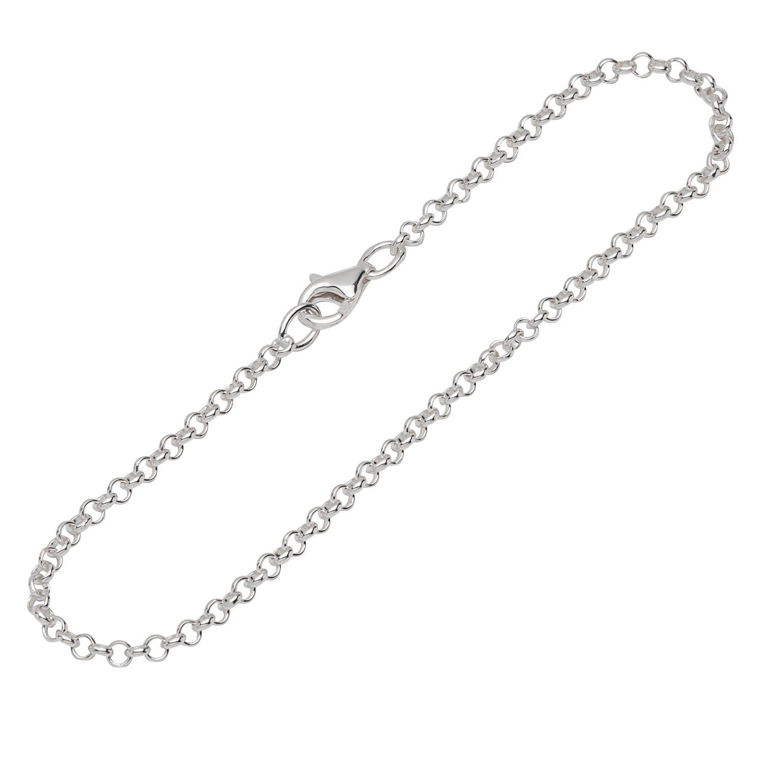 Armband Armband 925 Sterling Silber 19cm Erbskette rund we