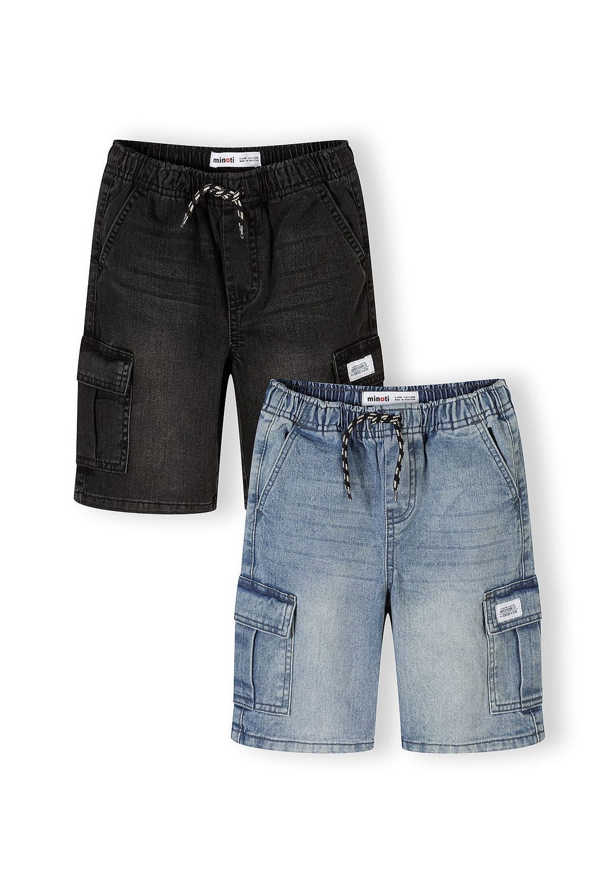 MINOTI Cargoshorts für Jungen aus Denim (Packung, 2-tlg) Cargotaschen mit Klappen