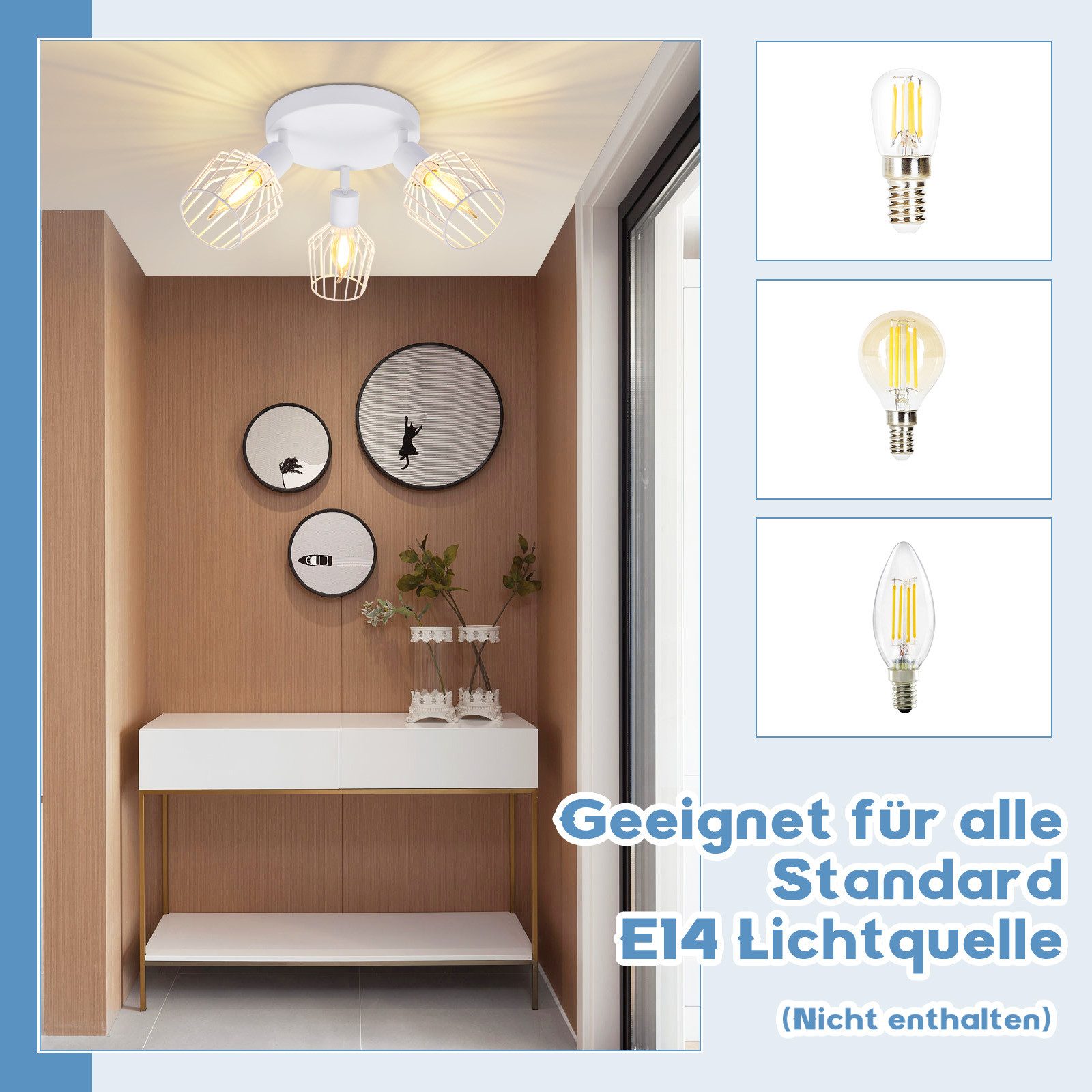 Nettlife LED Deckenspots Schwarz Weiß E14 günstig online kaufen