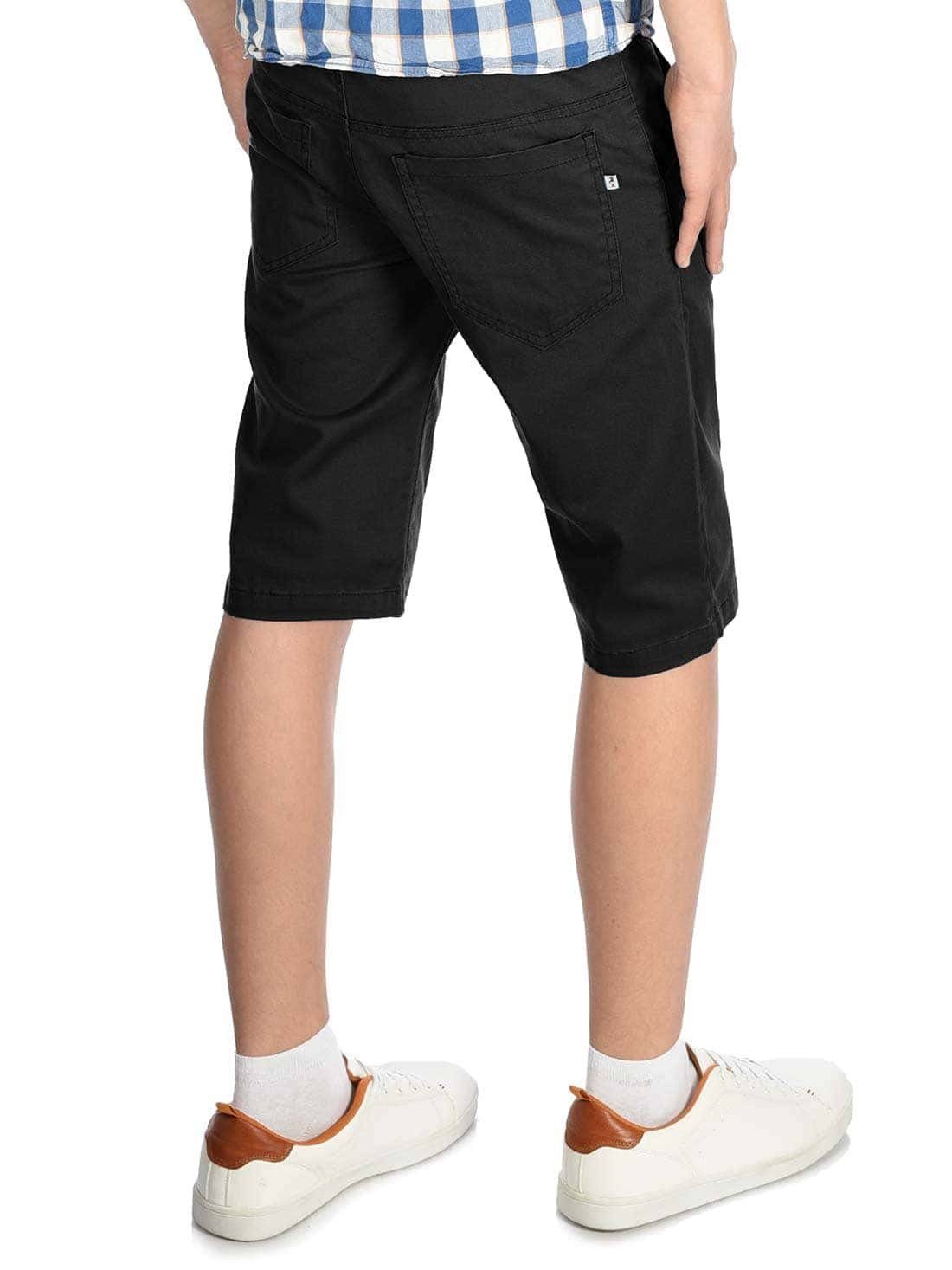 BEZLIT Chinoshorts Jungen Chino Bund Kinder Schwarz Shorts mit elastischem (1-tlg)