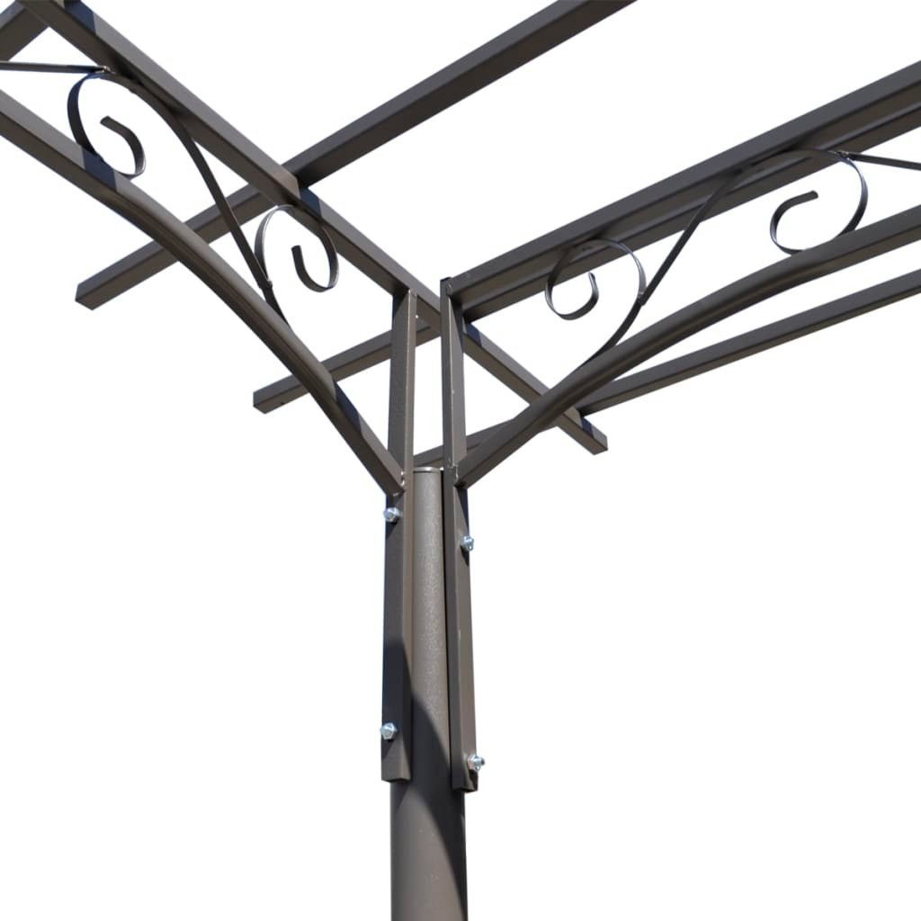 vidaXL Pergola Stahl Pavillon Gartenlaube Gartenhaus Laube Gartenhaus, Pavillon Stahl 215cm Gartenpavillon Überdachung Pergola Rosenpavillon – Bild 4 von 5