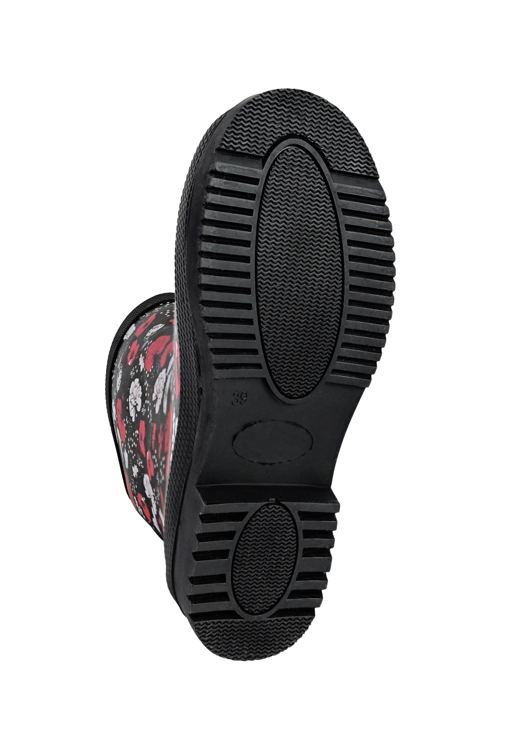 Regenliebe Blossom Night Gummistiefel Halbschaft Stiefel mit Blütenmuster