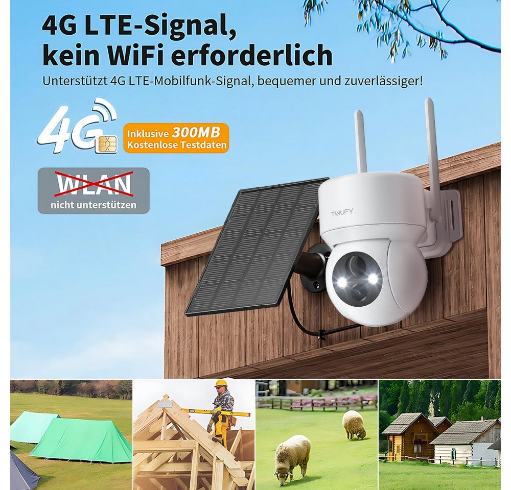 Thumbnail - ZREE Überwachungskamera 3 Stück 4G LTE Überwachungskamera Aussen mit SIM Karte & 32&64GB karte (Aussen, Außenbereich, Wa...