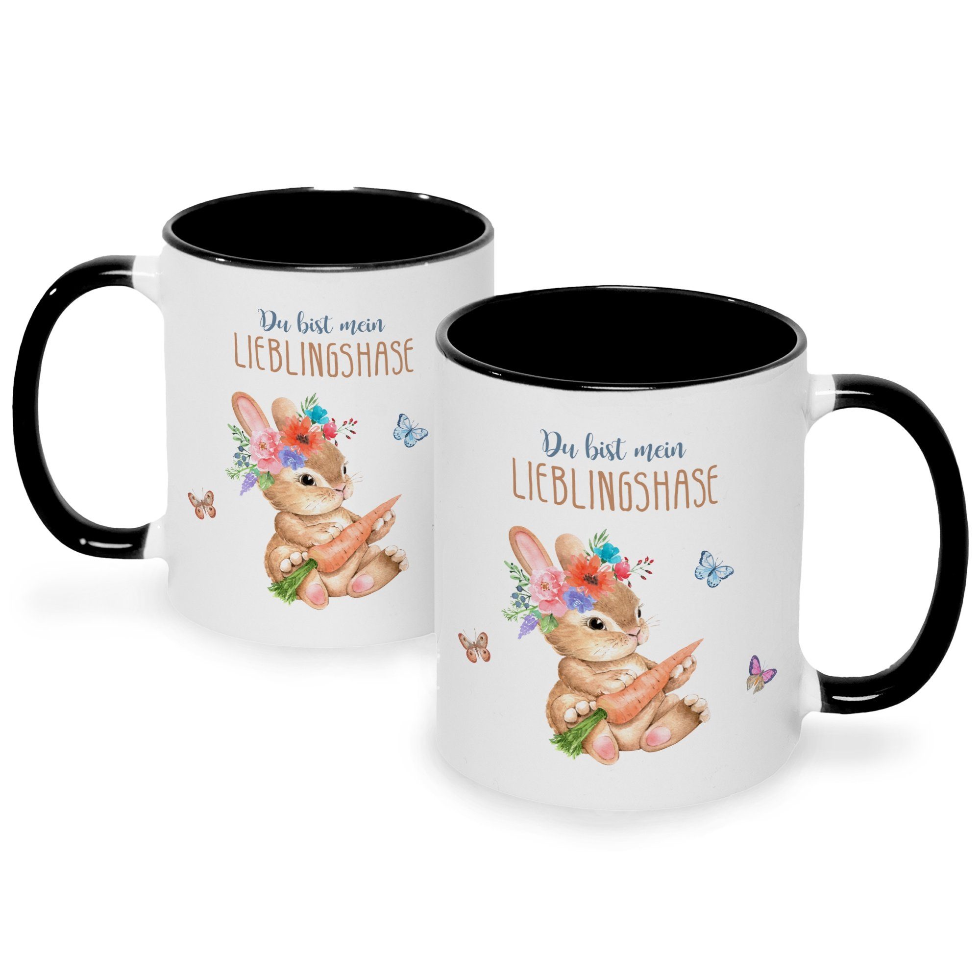 & Muttertag - - GRAVURZEILE Papa Valentinstag Ihn – Frauen Vatertag Sie für Lieblingshase Spruch Weiß Tasse Geschenke - Männer Weihnachten Schwarz Lustige Geschenk mit für & - für Geburtstag Freunde Bedruckte Tasse Mama