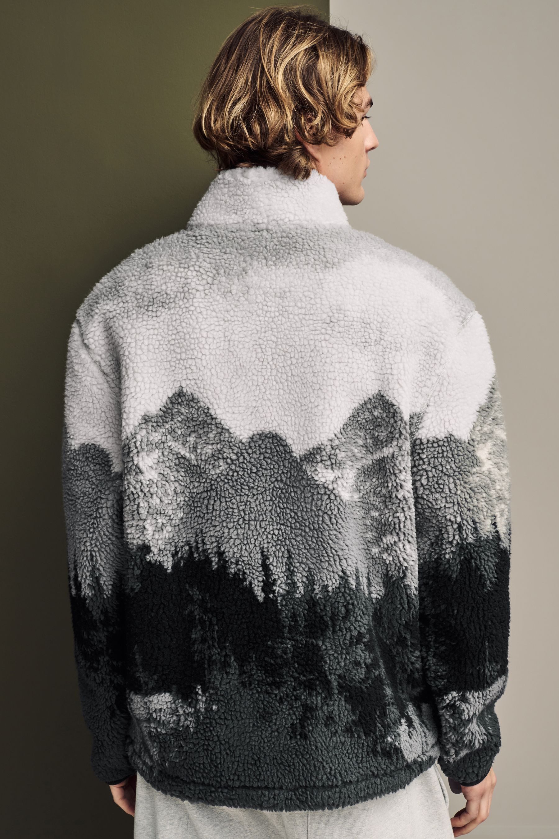 Next Fleecepullover Fleece mit Print (1-tlg) günstig online kaufen