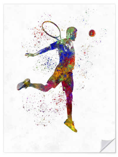 Posterlounge Wandfolie nobelart, Tennisspieler II, Wohnzimmer Illustration