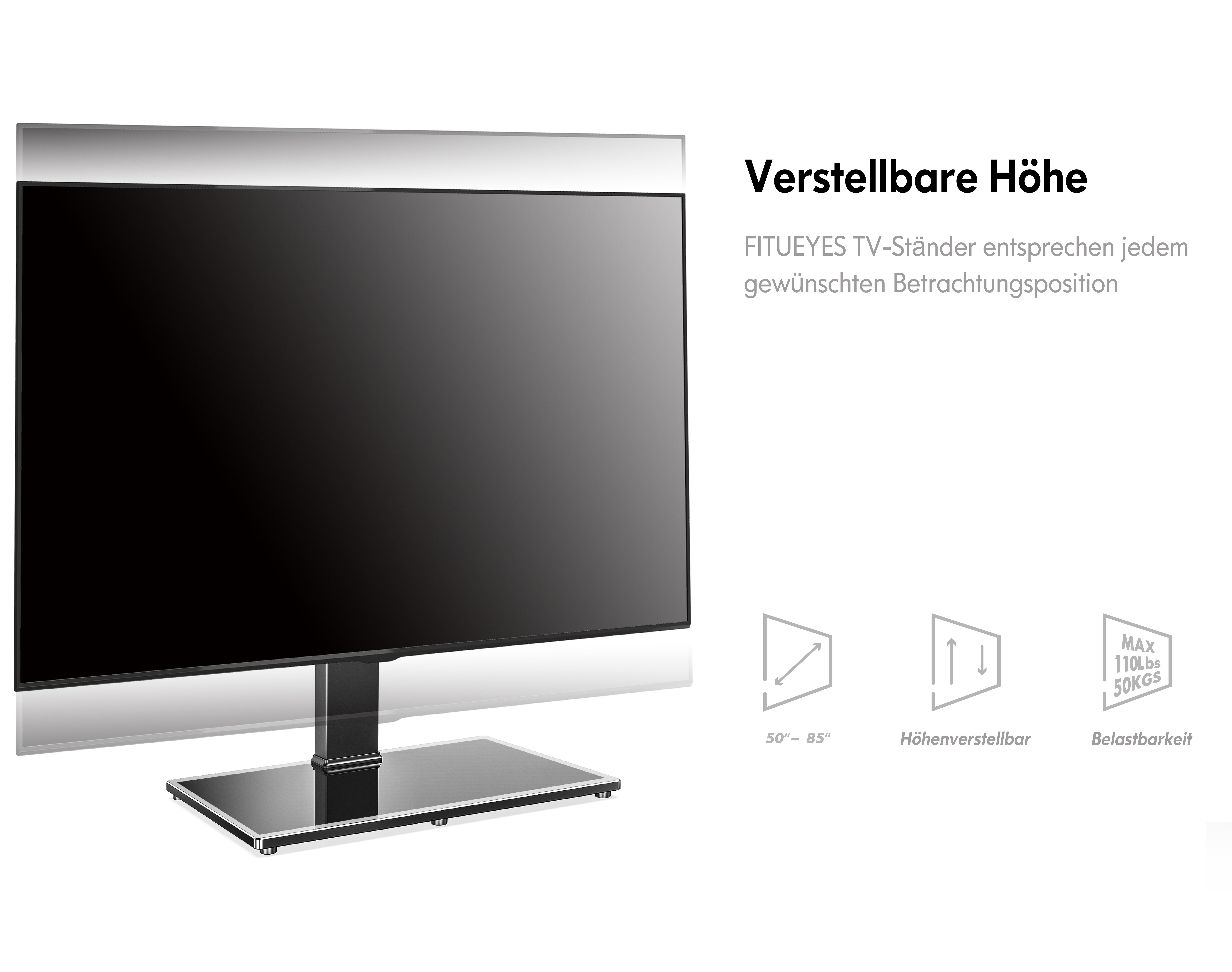FITUEYES TV-Ständer, (bis 85,00 Zoll, für große Fernseher TV Tischständer)
