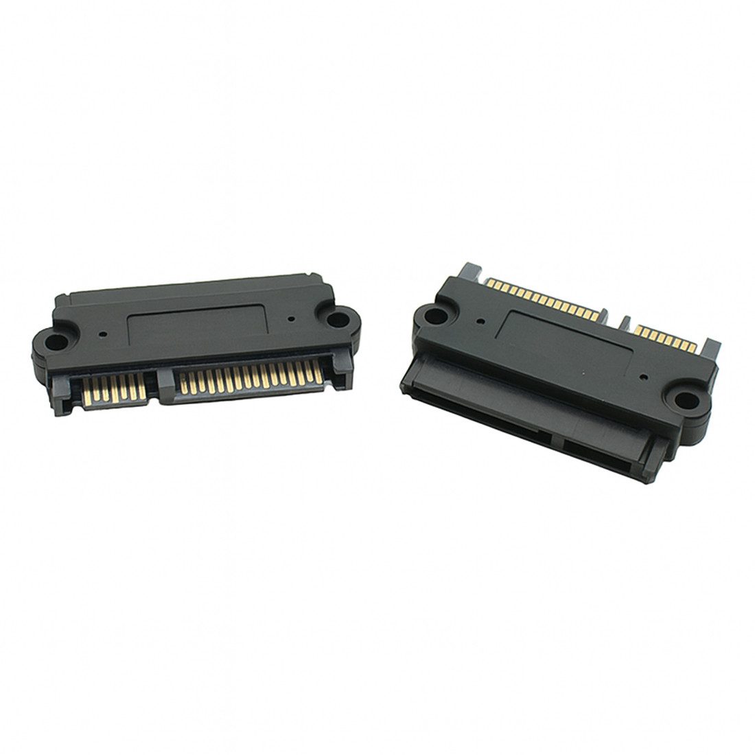 Bolwins Q05 SATA Daten- Stromkabel Verlängerung 7+15Pin Adapter HDD SSD PC DIY Computer-Adapter SATA 7+15 Pin Stecker zu SATA 7+15 Pin Buchse, 2.5 cm, Daten- und Stromverlängerung in einem Adapter, Plug & Play, SATA