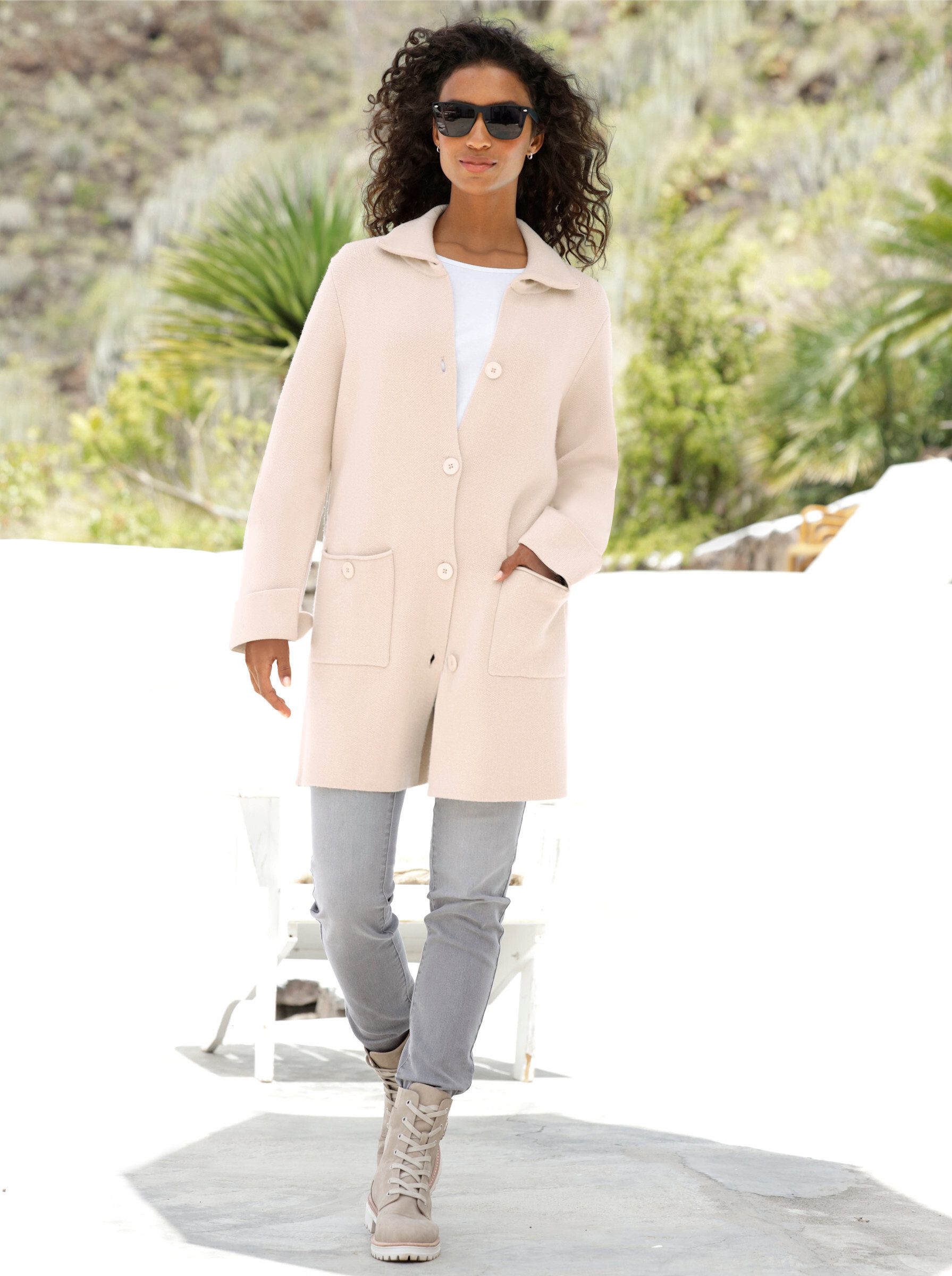 heine Strickjacke Cardigan Langarm Jacquard