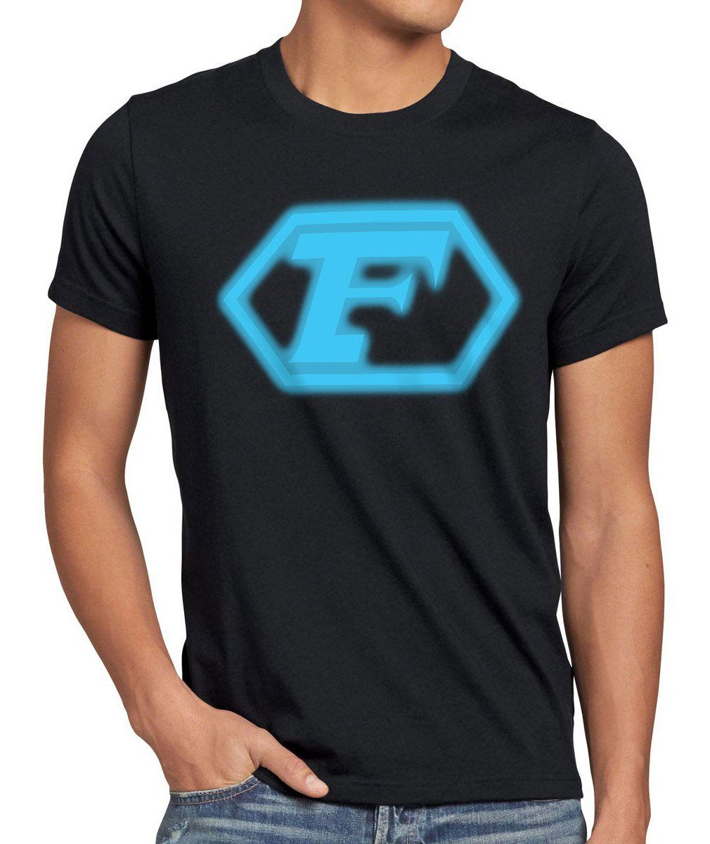 style3 Print-Shirt Herren T-Shirt Captain Comet Kult future science fiction anime comic serie logo schwarz | T-Shirts