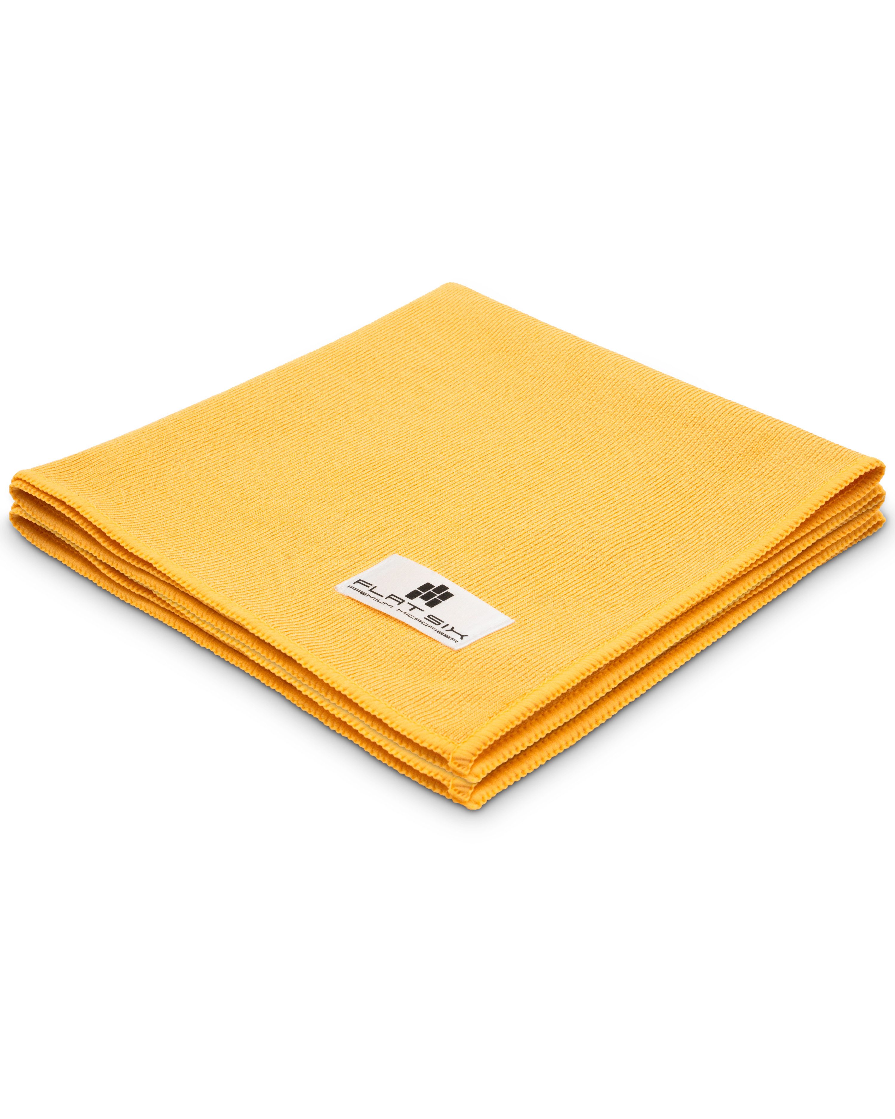 Flat Six Mikrofaser Glastuch – Premium Reinigungstuch für Glasoberflächen Mikrofasertuch (2-tlg., 40x40cm, streifenfrei, ultra weich & saugstark – Made in Europe)