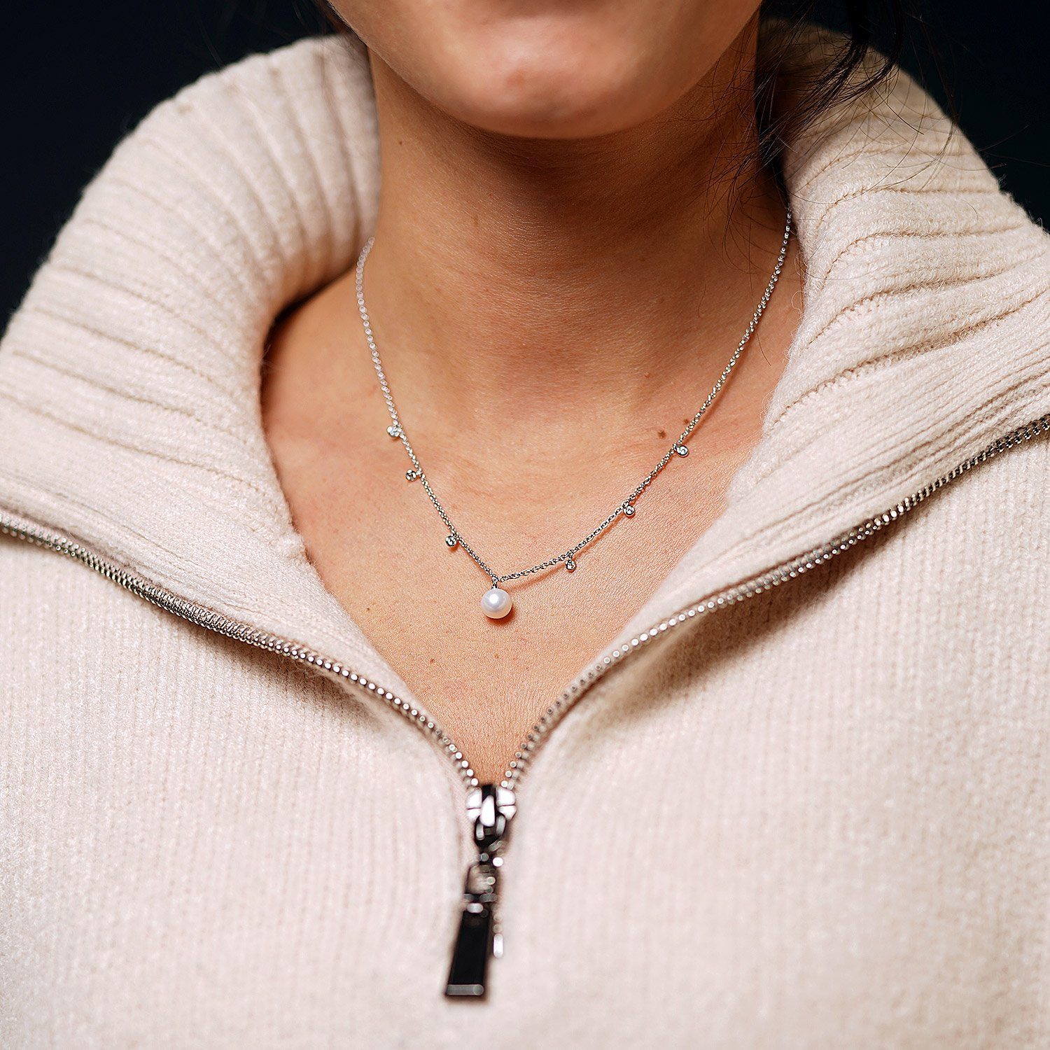 VIVENTY Collier Damen-Silber 925 mit und Zirkonias