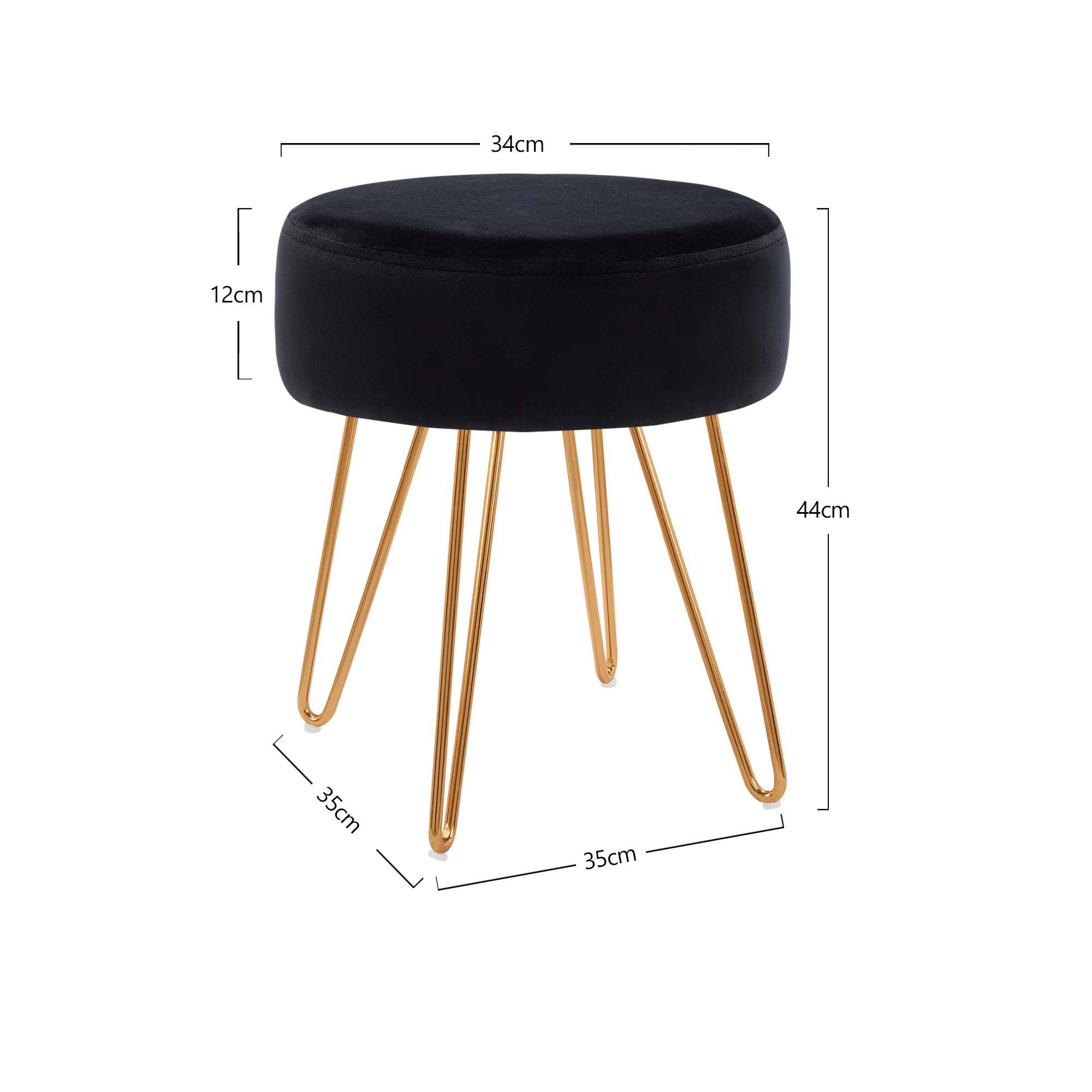 Duhome Hocker, Sitzhocker Rund Hocker Samt günstig online kaufen