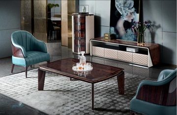 JVmoebel Couchtisch Couchtisch Dunkelbraun Holz Luxus Wohnzimmer Design Tisch Neu, Made In Europe