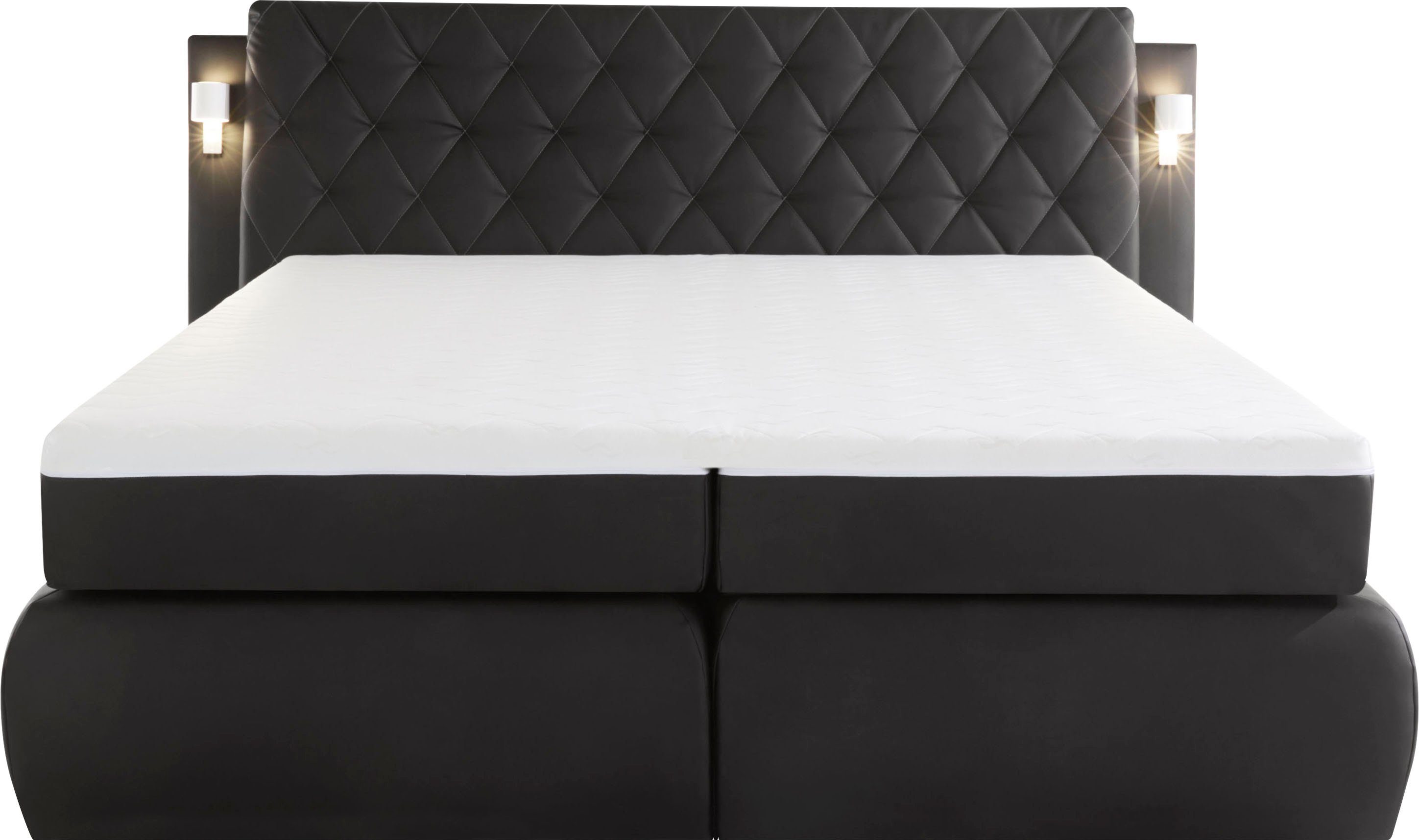 COLLECTION AB Boxspringbett, inklusive Bettkasten, LED-Beleuchtung und Topper