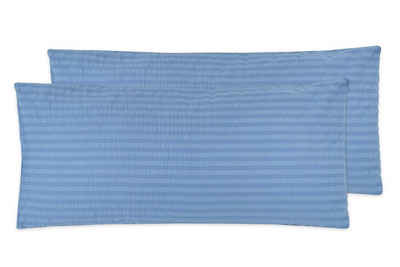 Kissenbezug, ZOLLNER (2 Stück), 40 x 80 cm, 100% Baumwolle, vom Hotelwäschespezalisten, Seersucker