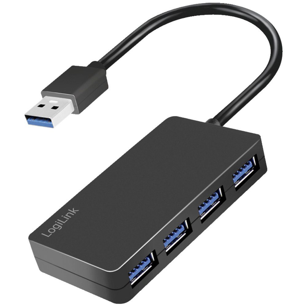 USB-Verteiler LogiLink UA0396 USB 3.1 Gen 1-Hub Schwarz