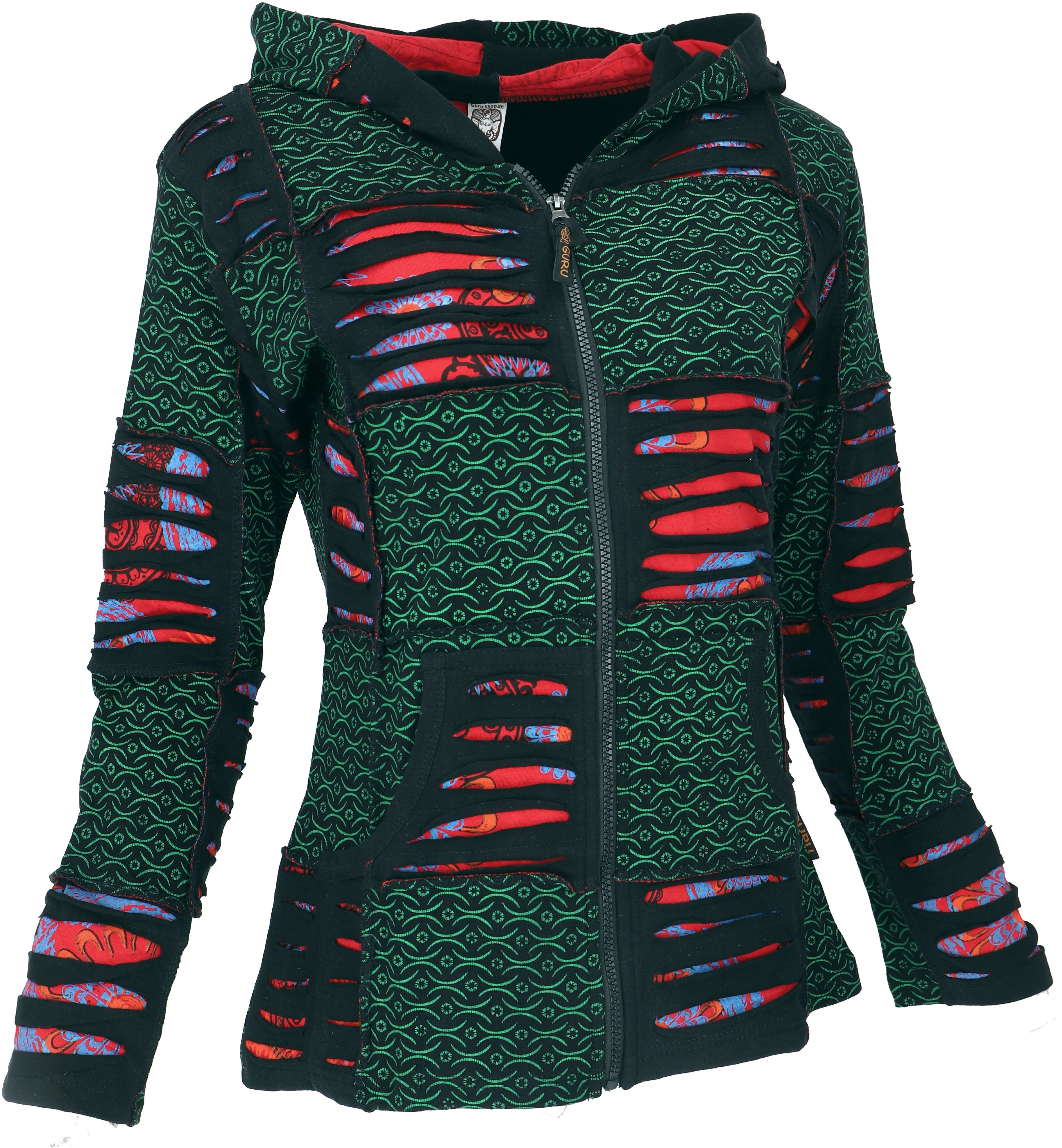 Guru-Shop Langjacke Goa Patchwork Jacke, Boho günstig online kaufen