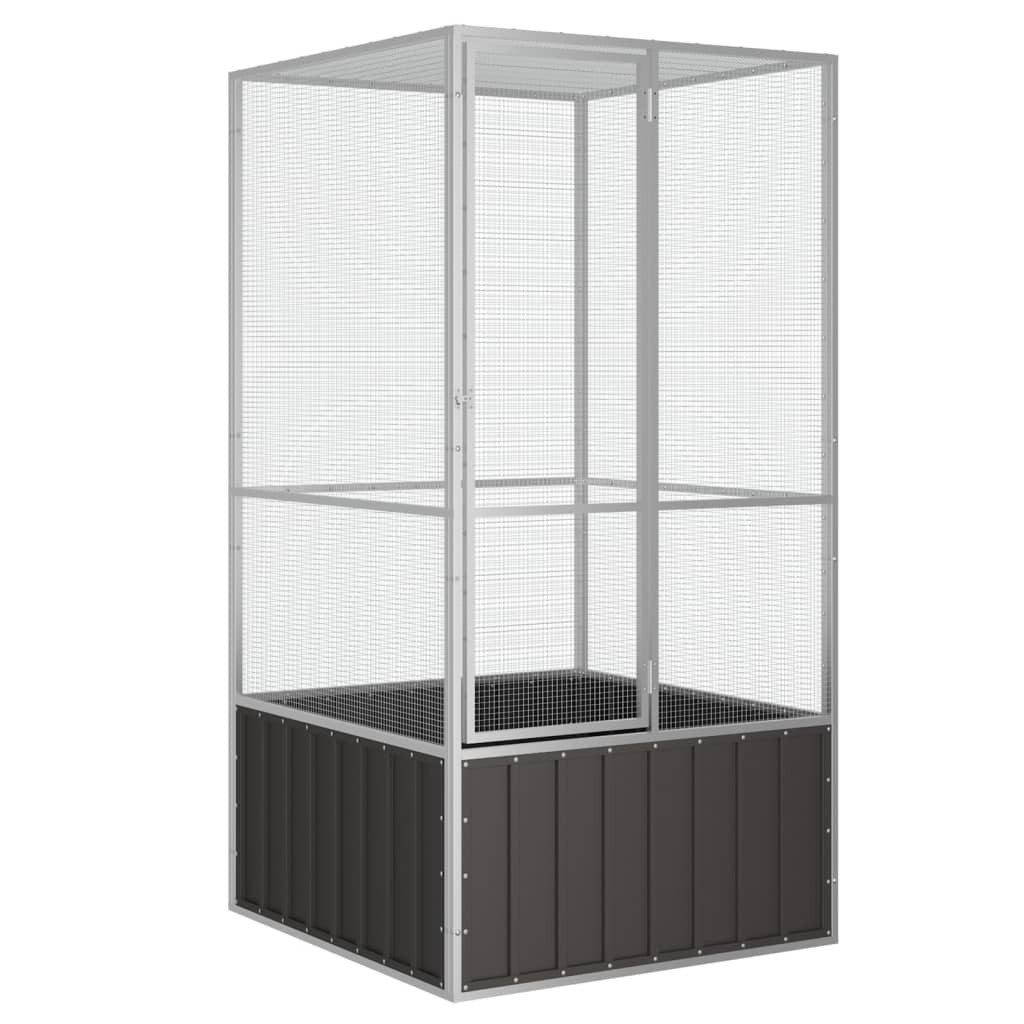 vidaXL Vogelkäfig, Vogelkäfig Anthrazit 111x107x211,5 cm günstig online kaufen