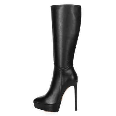 Giaro Giaro Saraya Schwarz Black Matte Stiefel Plateaustiefel Lederstiefel High-Heel-Stiefel Vegan