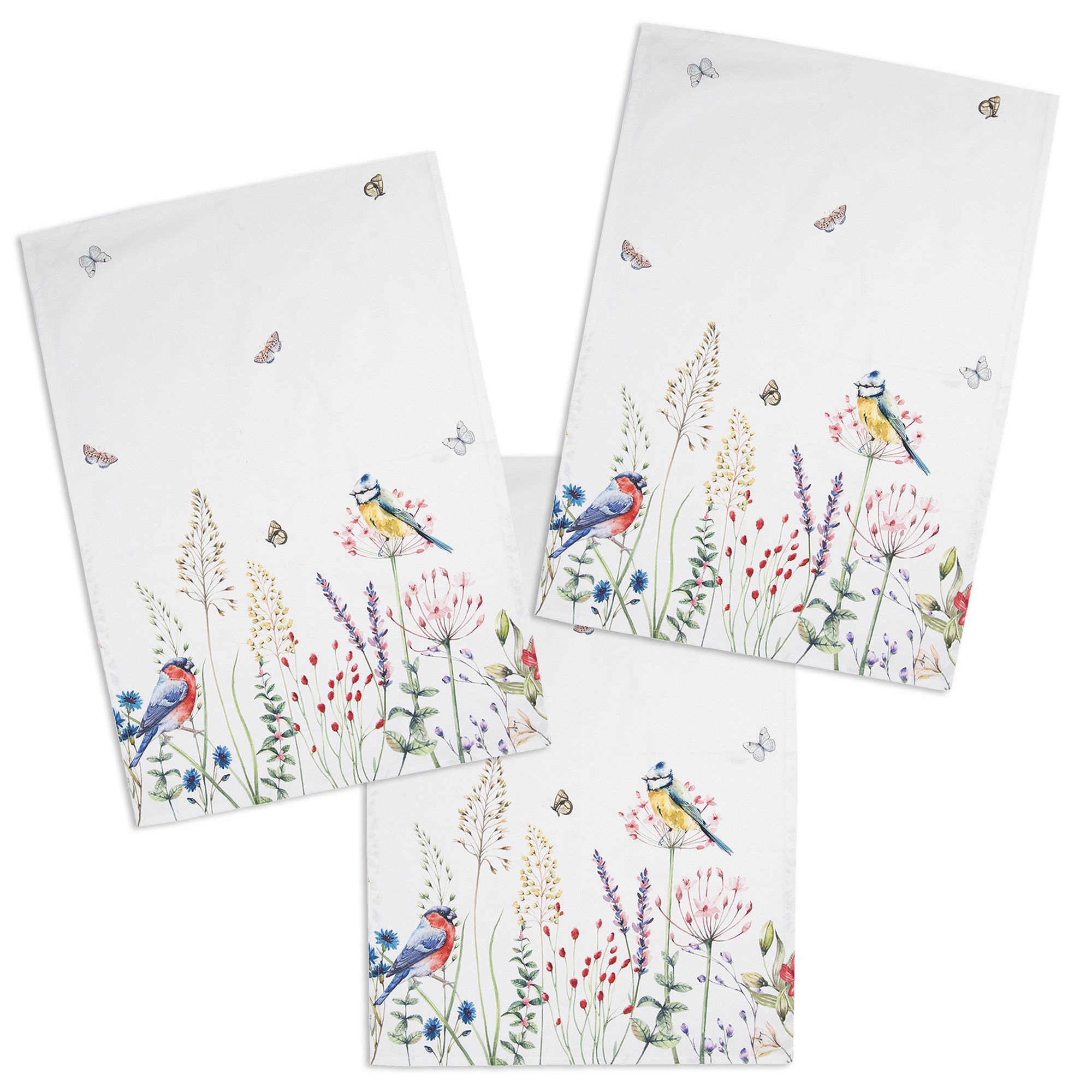 Clayre & Eef Geschirrtuch So Floral, (Set, 3-tlg., 3-teilig), Geschirrtüche günstig online kaufen