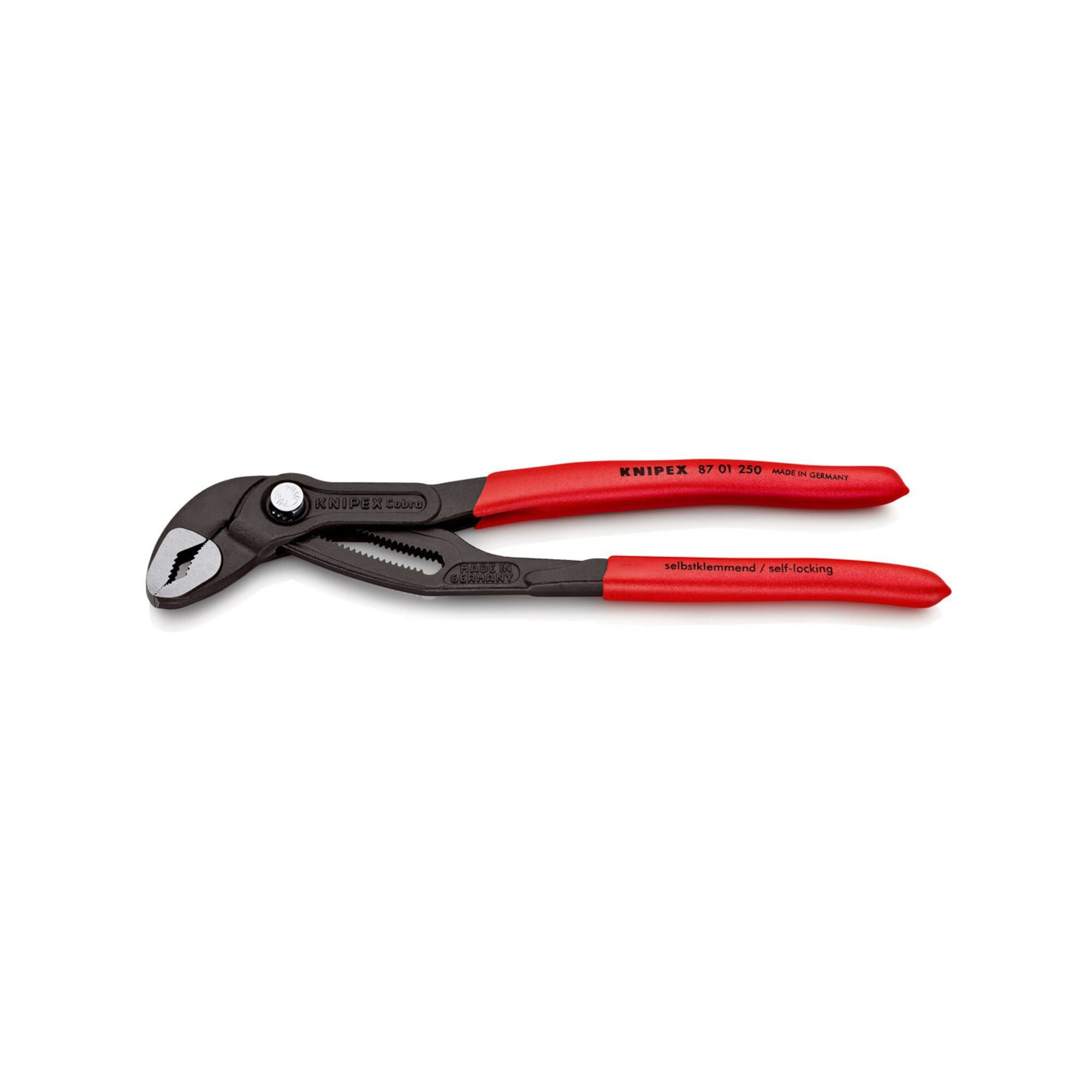 Knipex Wasserpumpenzange KNIPEX 87 01 250 Cobra® Hightech-Wasserpumpenzange mit rutschhemmendem