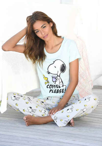 Peanuts Pyjama mit Snoopy und Woodstock Druck