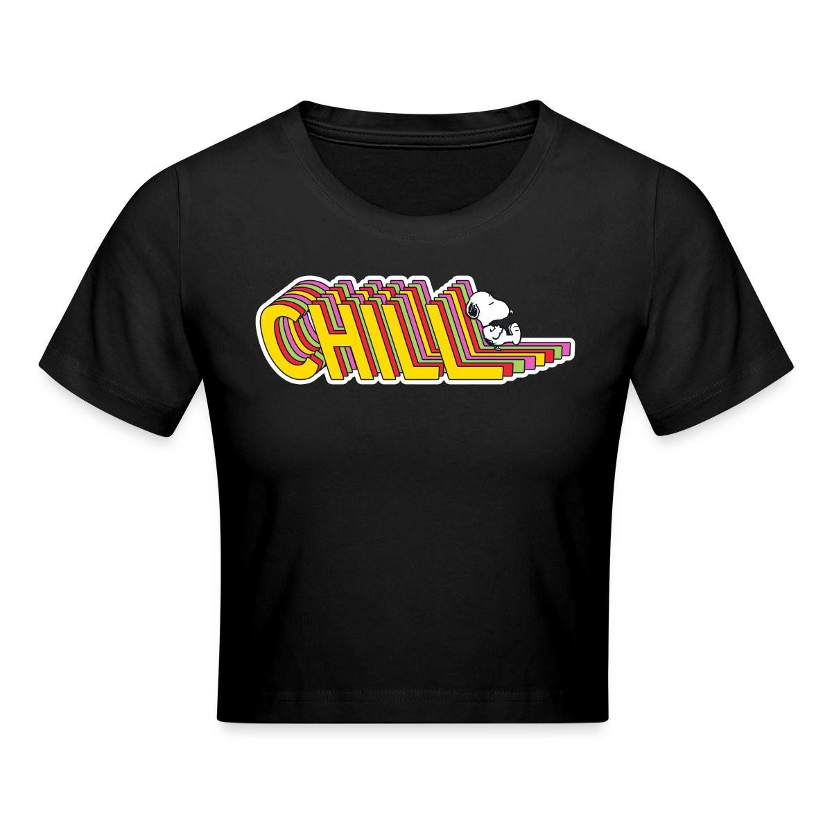 T-Shirt Peanuts Snoopy Chill Crop Top