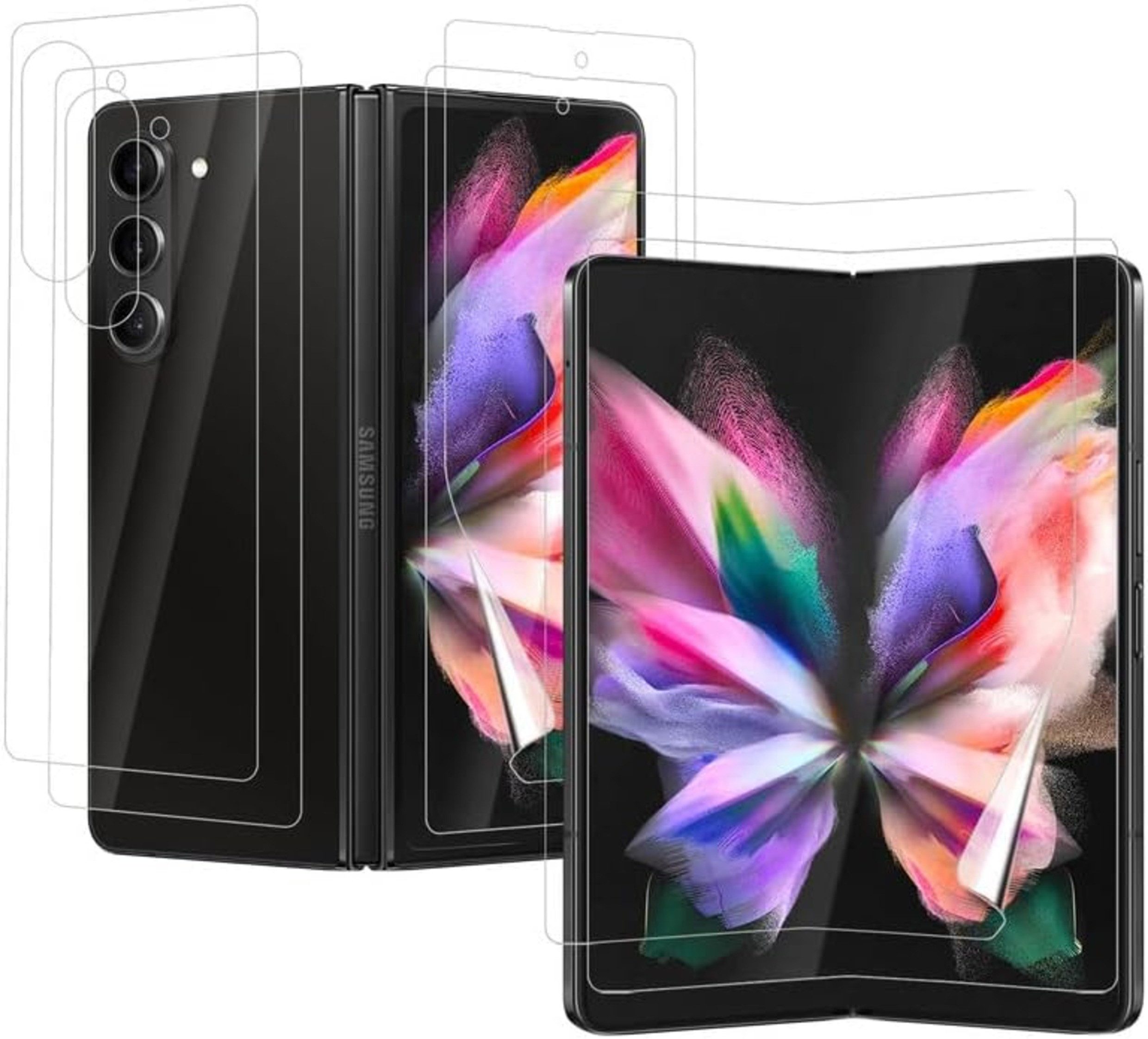 Baker Displayschutzfolie 2 Stück Schutzfolie Set Samsung Galaxy für Z Fold 3 Z Fold 4 Z Fold 5 Z Fold 6 Z Fold 7, (2 Pack), Z Fold 6 Z Fold 7