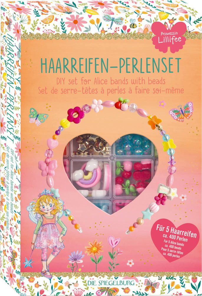 COPPENRATH DIE SPIEGELBURG Spiel Haarreifen-Perlenset Prinzessin Lillifee – 480 Perlen, 5 Reifen