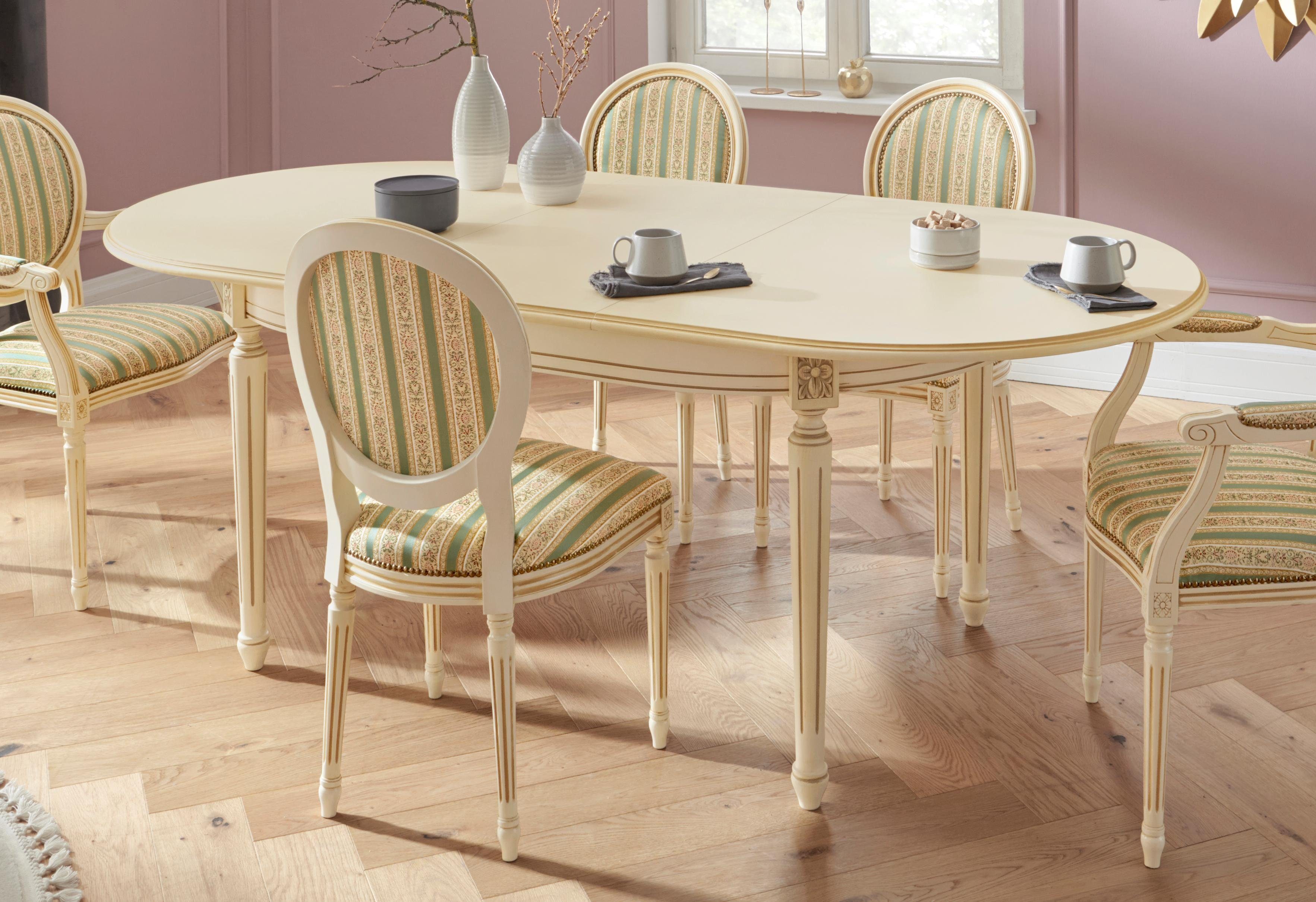 Home affaire Esstisch LUIGI, Breite 166-216 cm, natur weiß