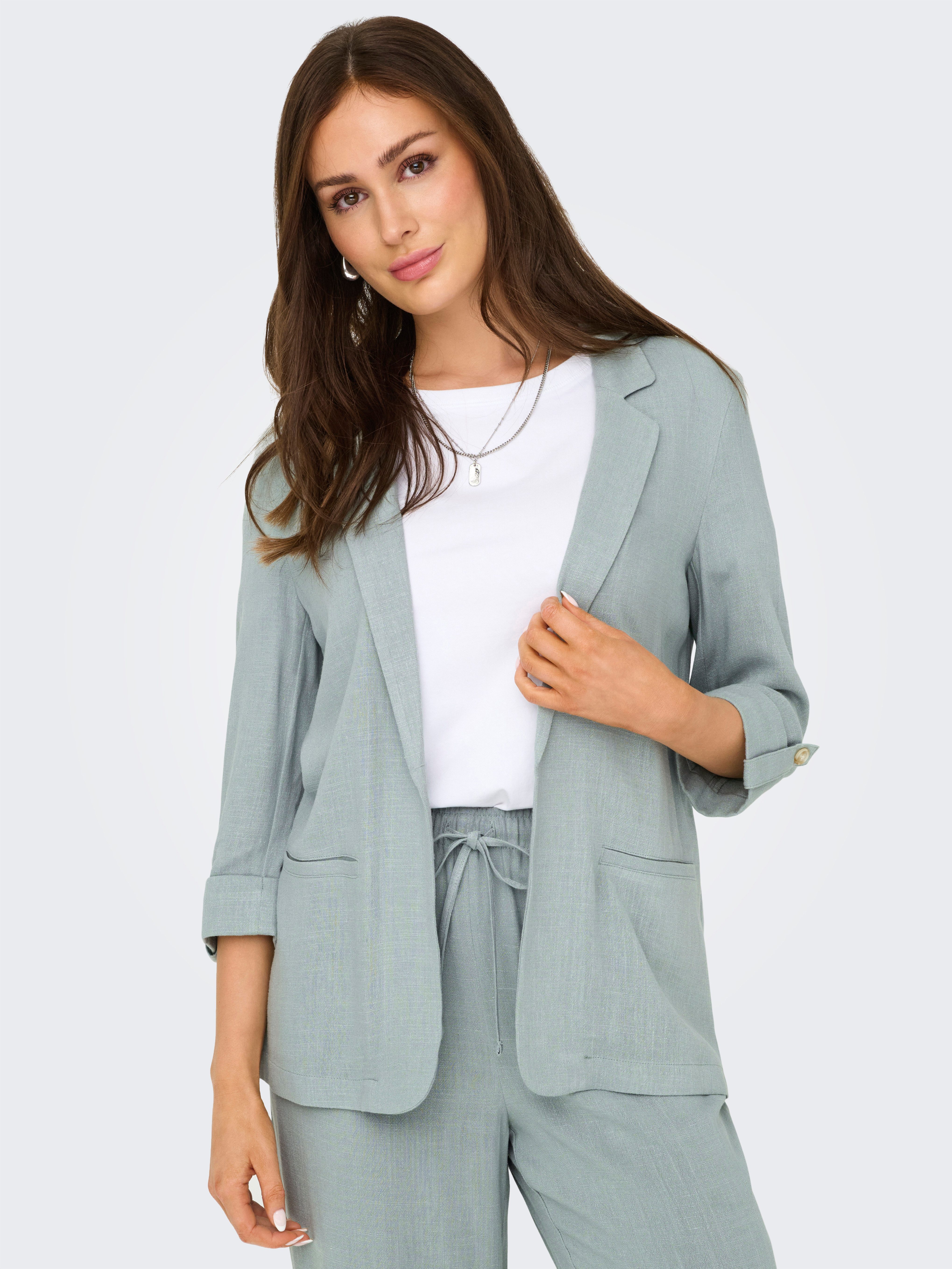 ONLY Longblazer ONLSIESTA 3/4 OPEN LIN BL BLAZE TLR NOOS