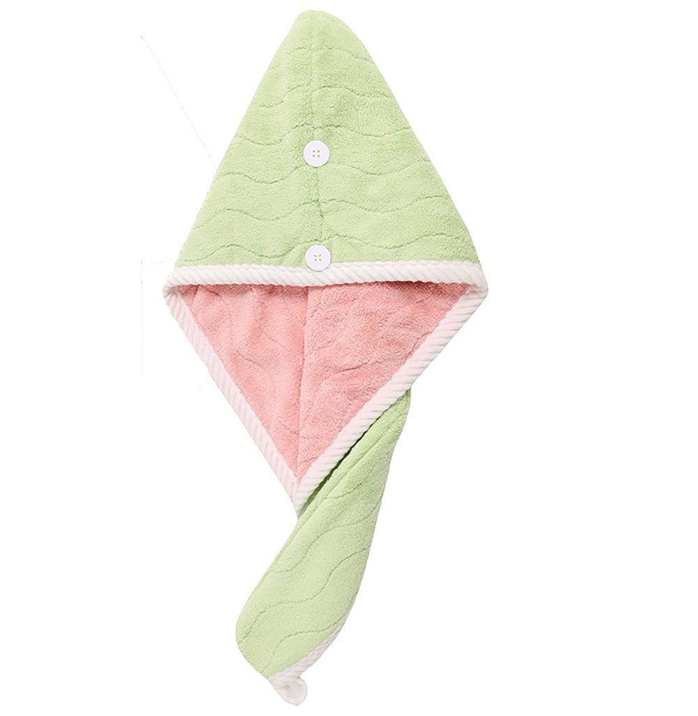 L.Ru UG Turban-Handtuch Doppellagige für Duschhaube schnell trockenes wasserabsorbierendes, Haar, Zweifarbiges, (1-St), Kopftuch trocknendes