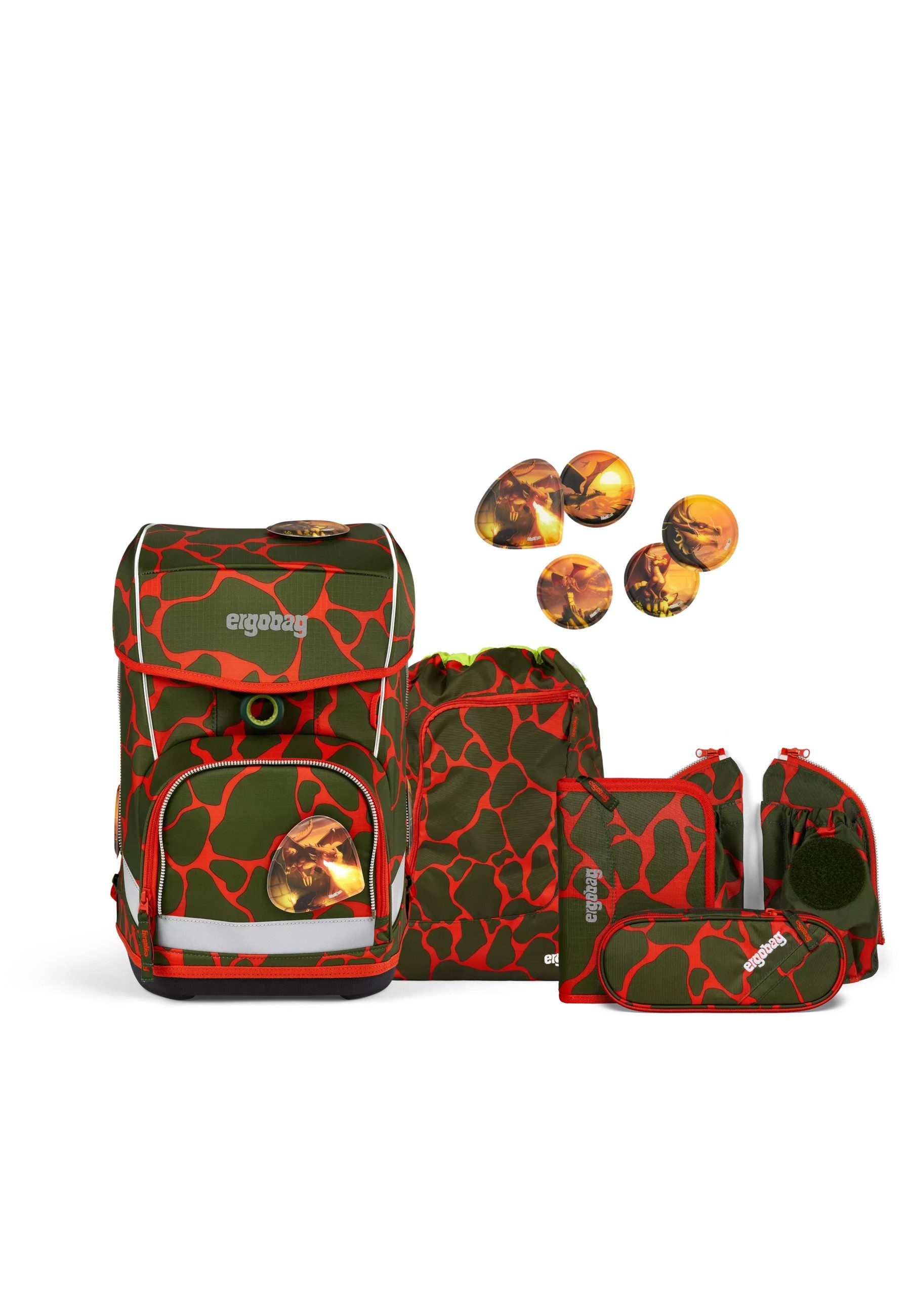 ergobag Ранці cubo light Set (6-tlg., 5-teiliges Set)