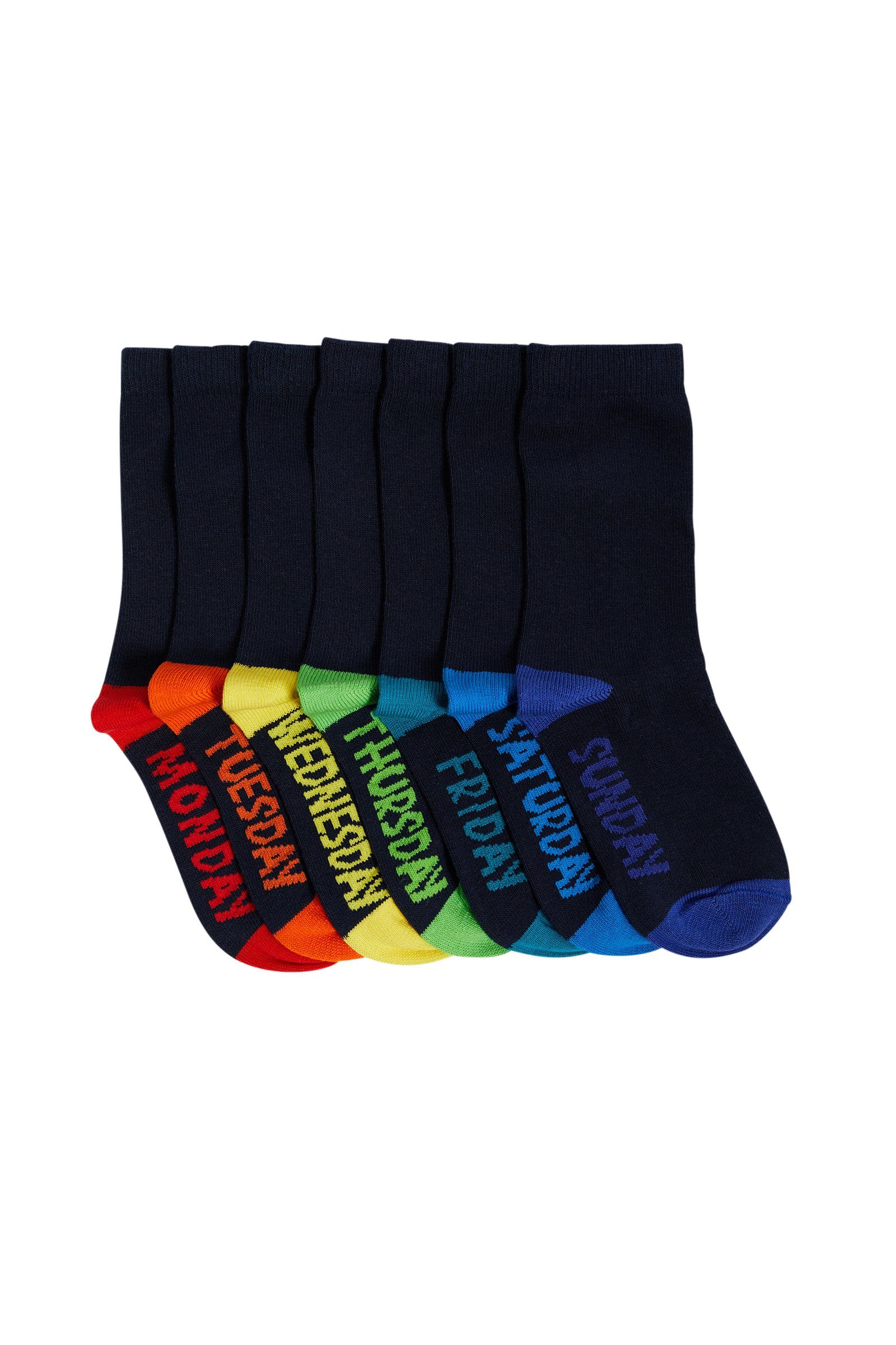 WE Fashion Dunkelblau (7-Paar) Socken