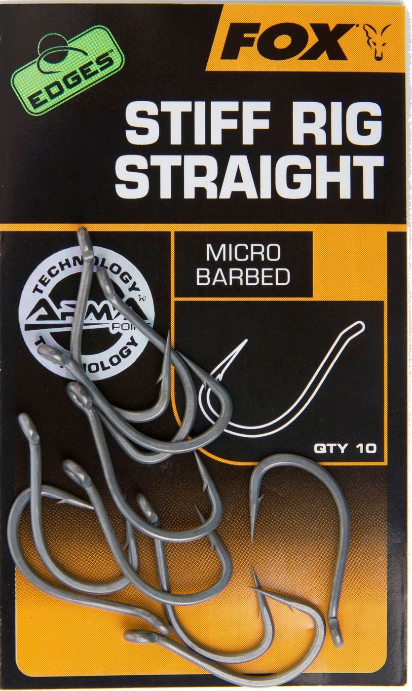 Karpfenhaken Fox Edges Armapoint Stiff Rig Straight Hooks - 10 Karpfenhaken