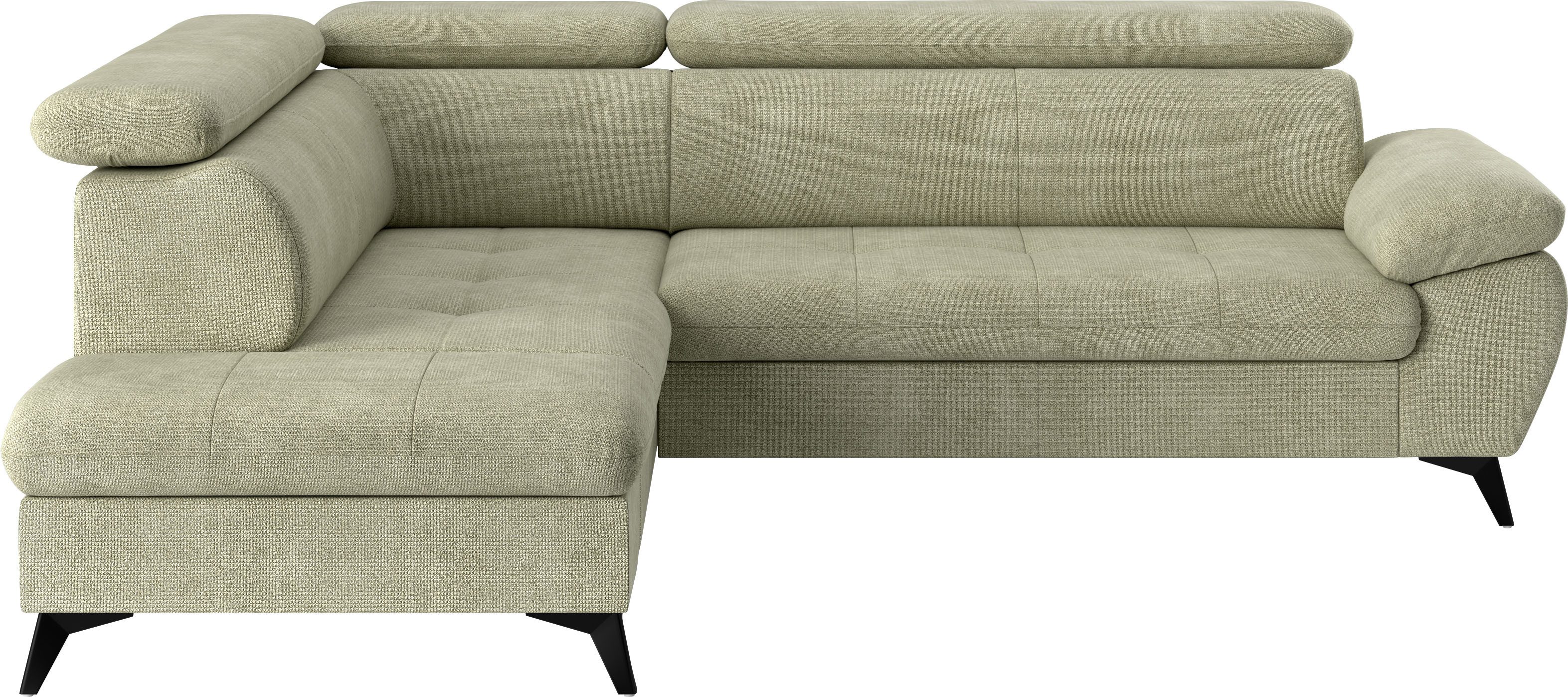 COTTA Ecksofa Hudson L-Form, mit Kopfteilverstellung, günstig online kaufen