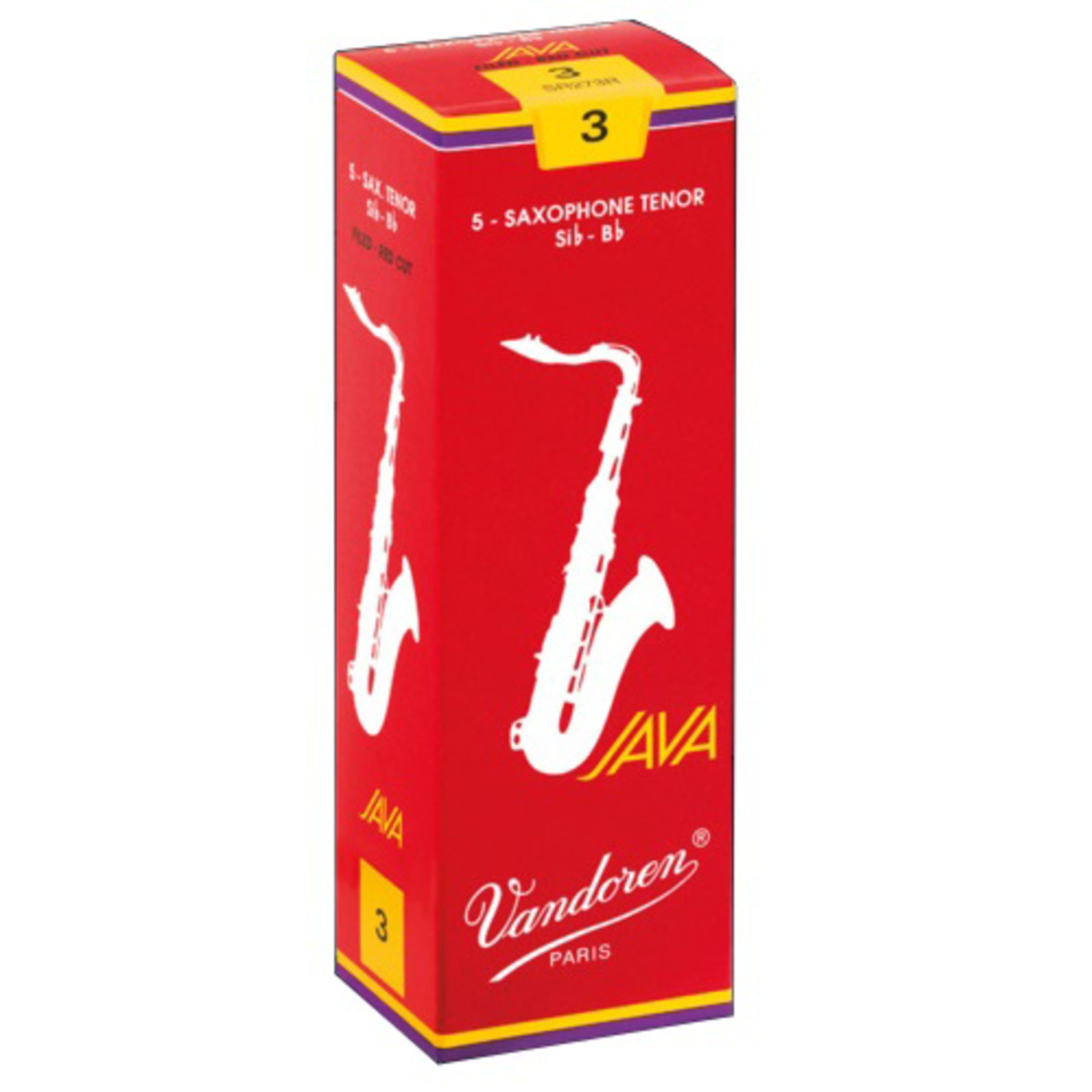 Vandoren Blattabschneider Saxophon, Java Filed Red Tenorsax 3 - Blatt für Tenor Saxophone