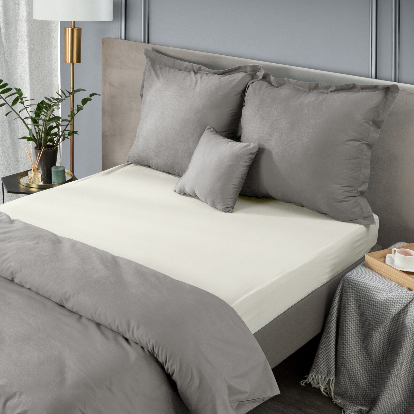 Eurofirany Spannbettlaken Betttuch mit Gummizug, Baumwolle, Makosatin, mit günstig online kaufen