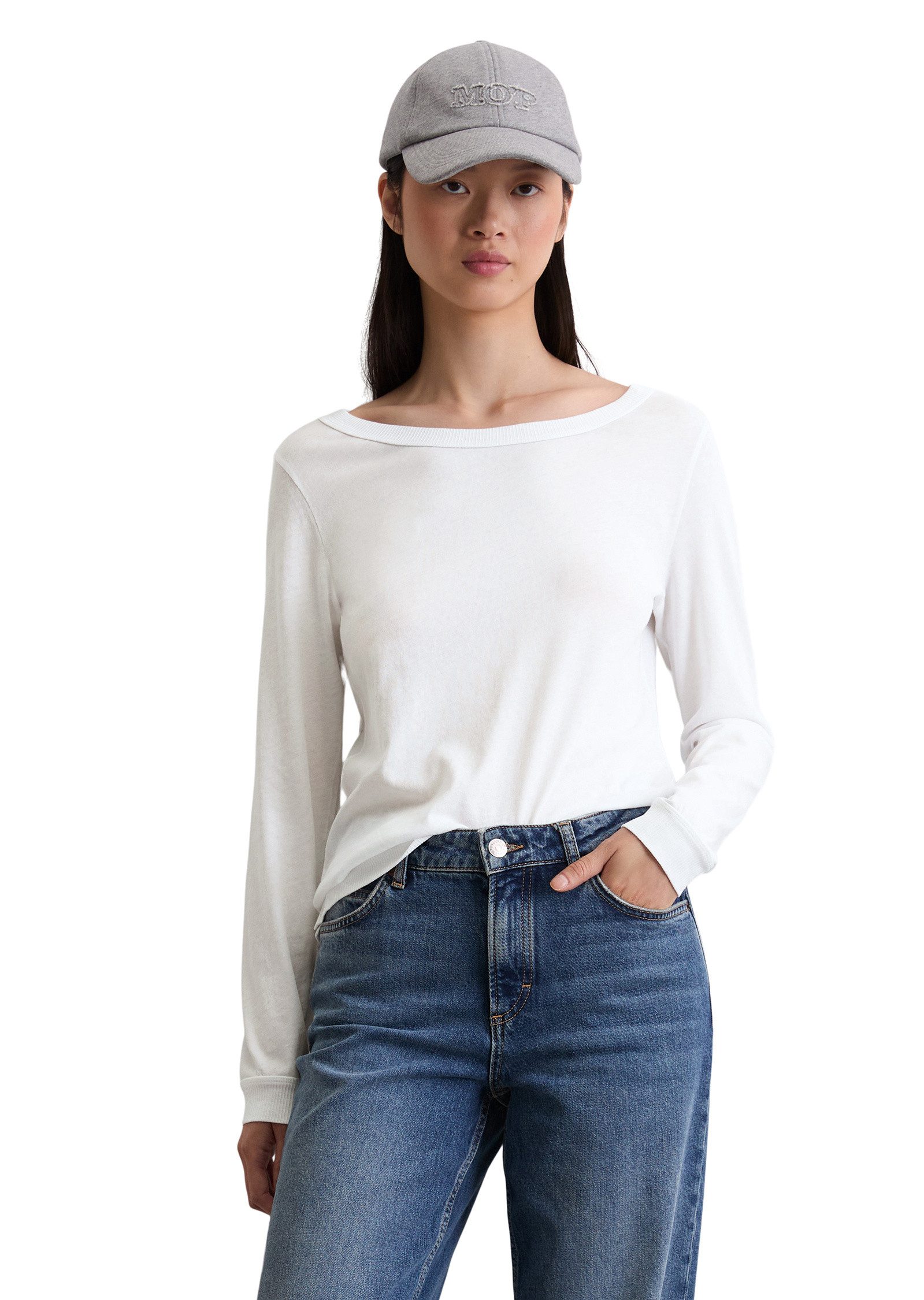 Marc O'Polo Langarmshirt aus Organic Cotton günstig online kaufen